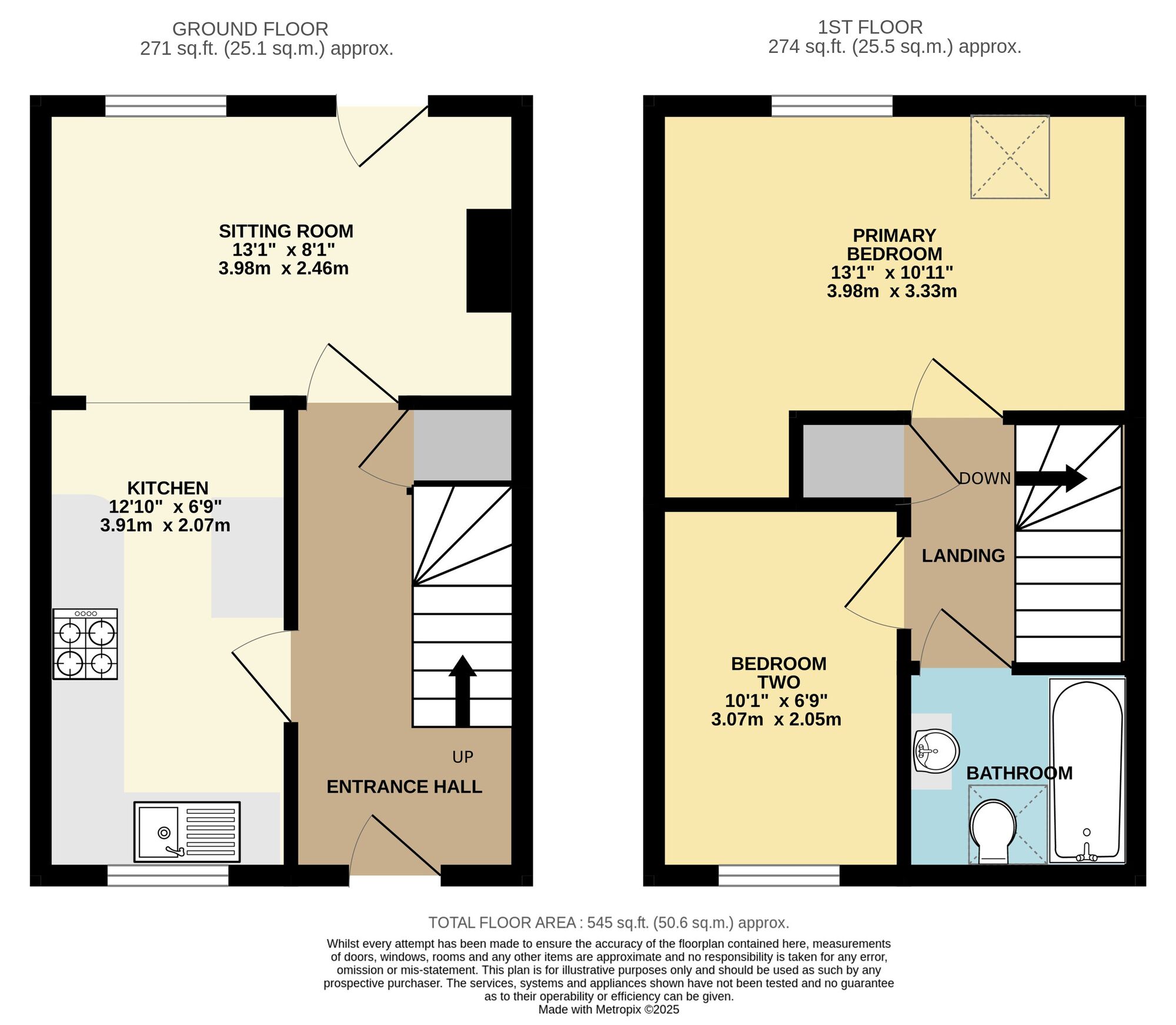 Floorplan of 2 bedroom Mid Terrace House for sale, Mendham Lane, Harleston, Norfolk, IP20