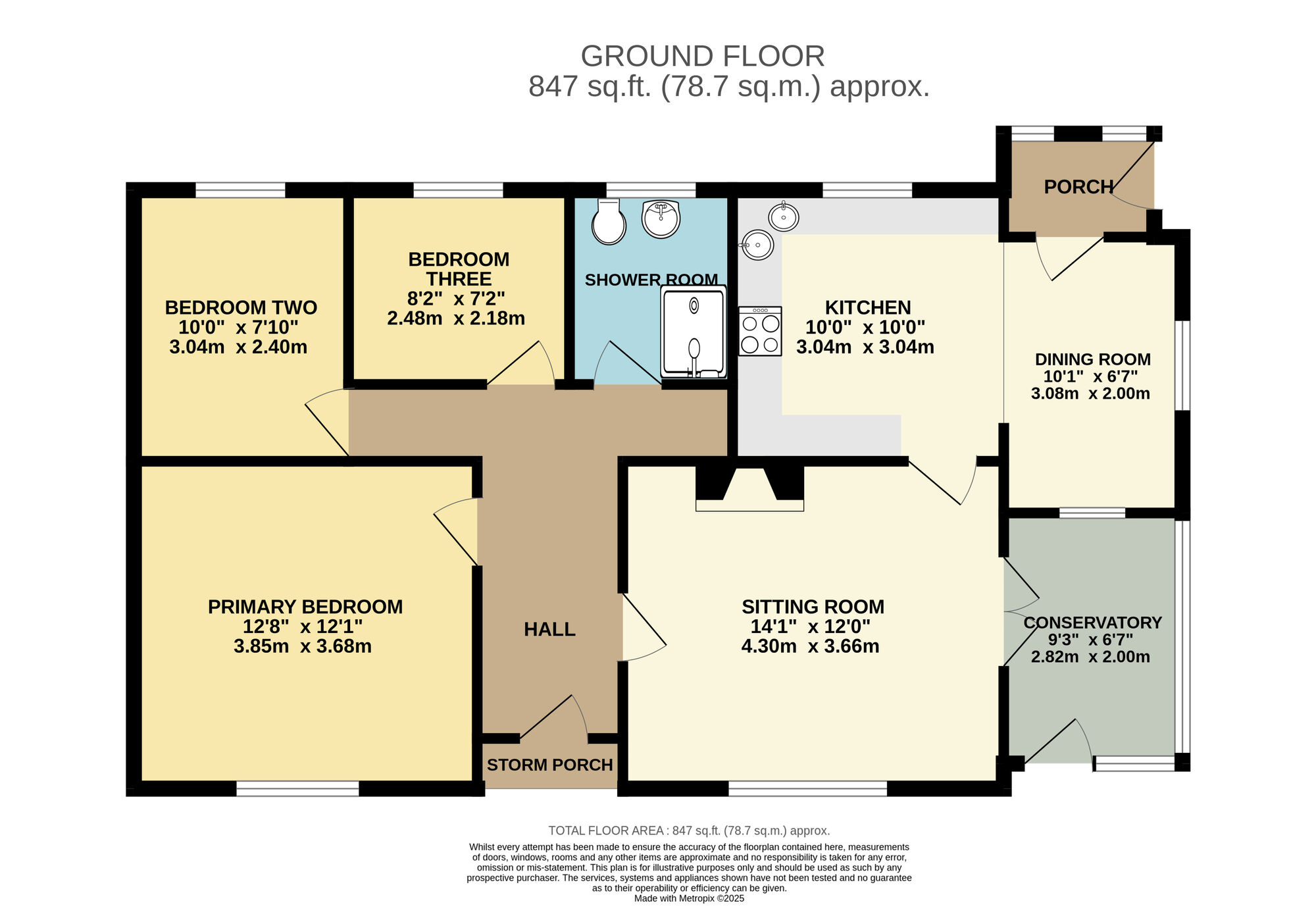 Floorplan of 3 bedroom Detached Bungalow for sale, Factory Close, Harleston, Norfolk, IP20