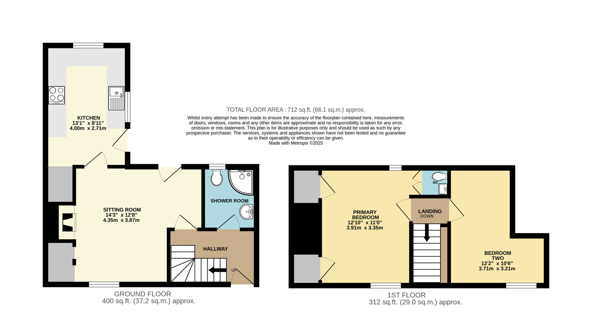 Floorplan of 2 bedroom End Terrace House for sale, High Road, Needham, Norfolk, IP20