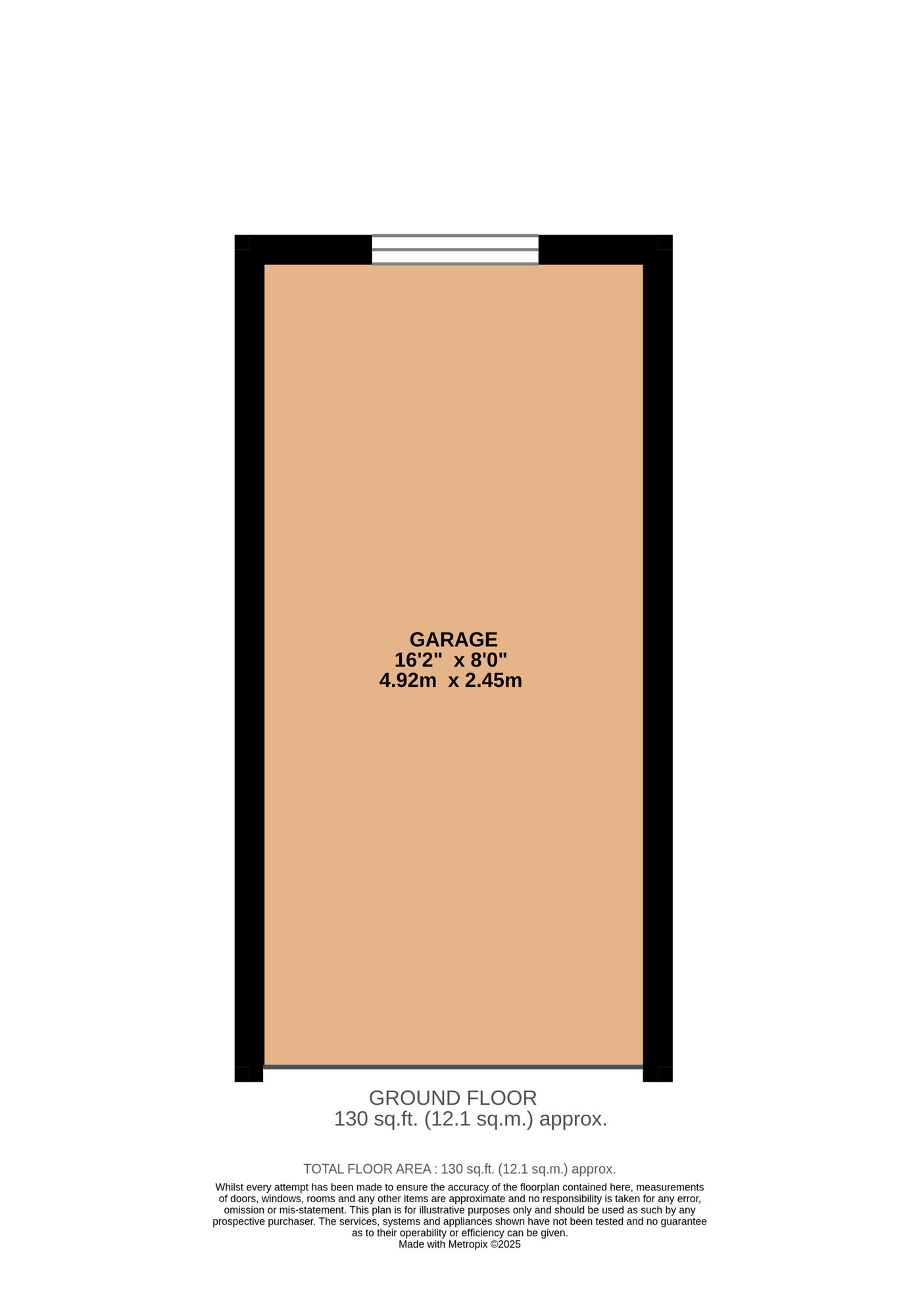 Floorplan of  Garage for sale, Wilderness Close, Harleston, Norfolk, IP20