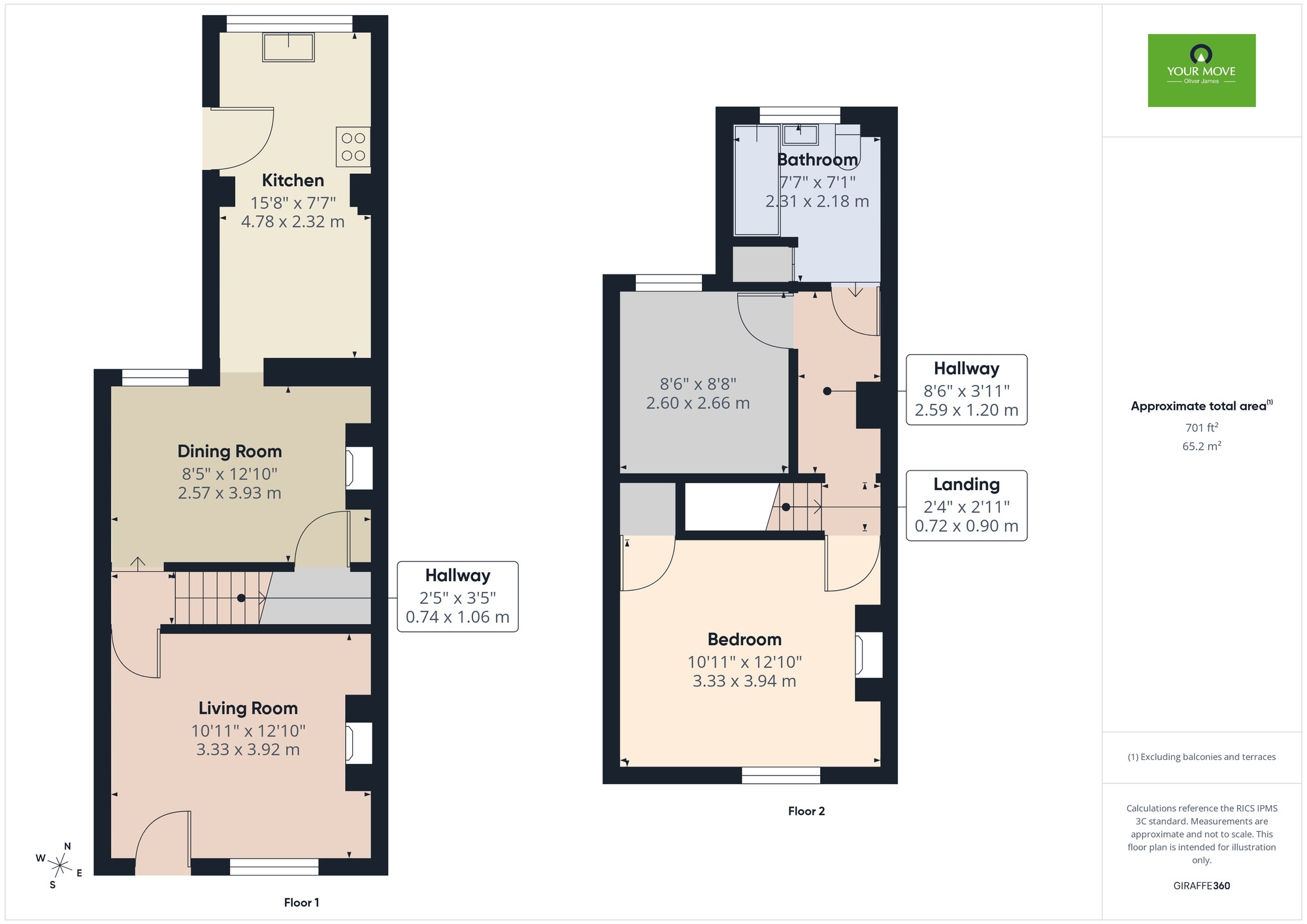 Floorplan of 2 bedroom Mid Terrace House for sale, Needham Road, Harleston, Norfolk, IP20