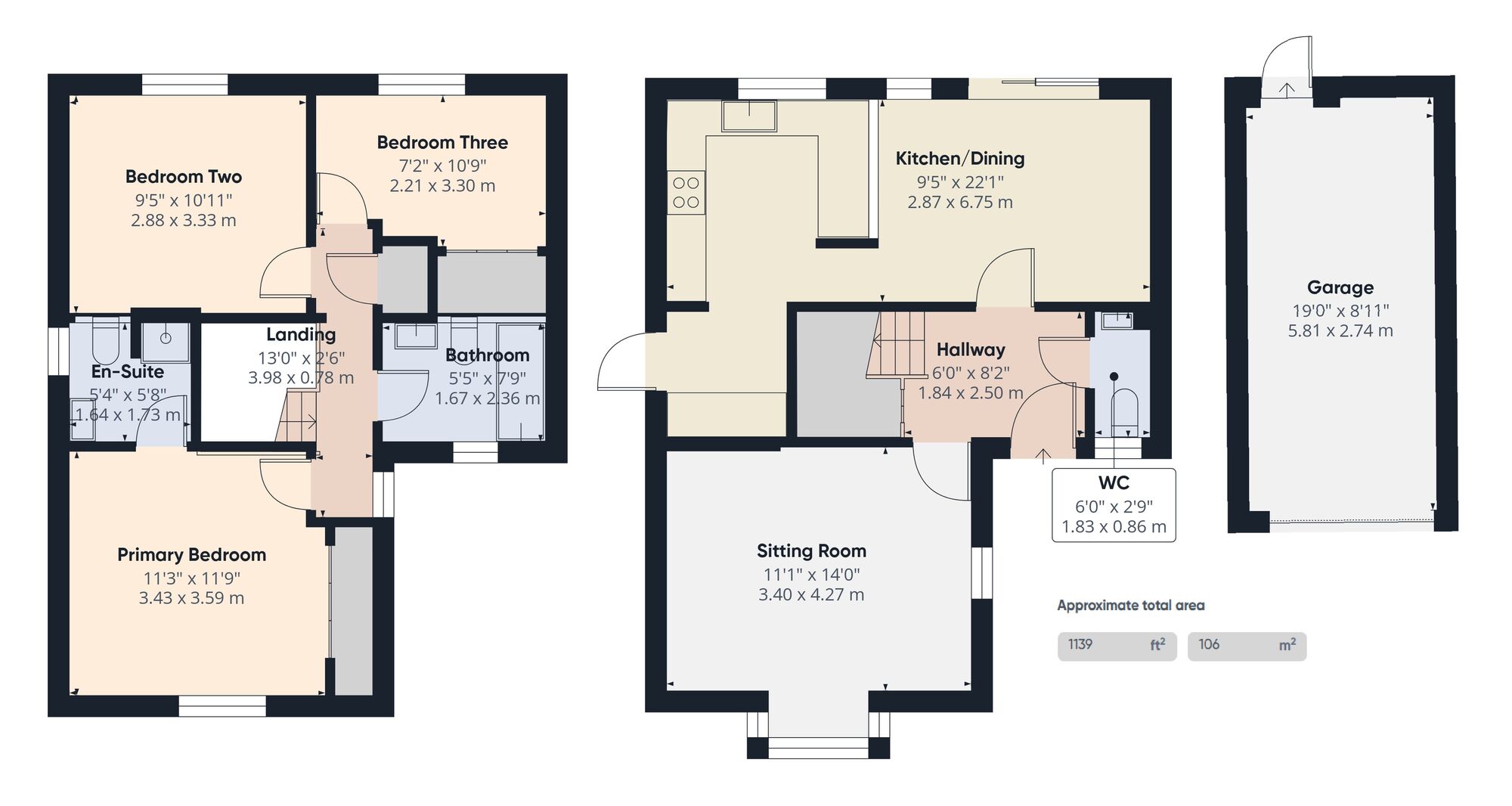 Floorplan of 3 bedroom Detached House for sale, Causeway Close, Brockdish, Norfolk, IP21