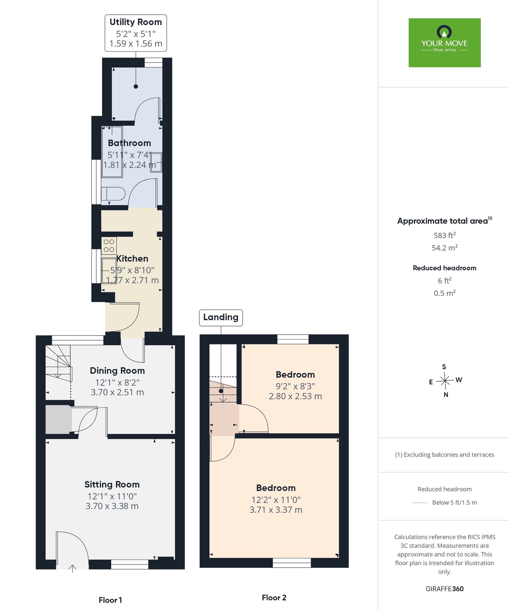 Floorplan of 2 bedroom Mid Terrace House for sale, Peddars Lane, Beccles, Suffolk, NR34