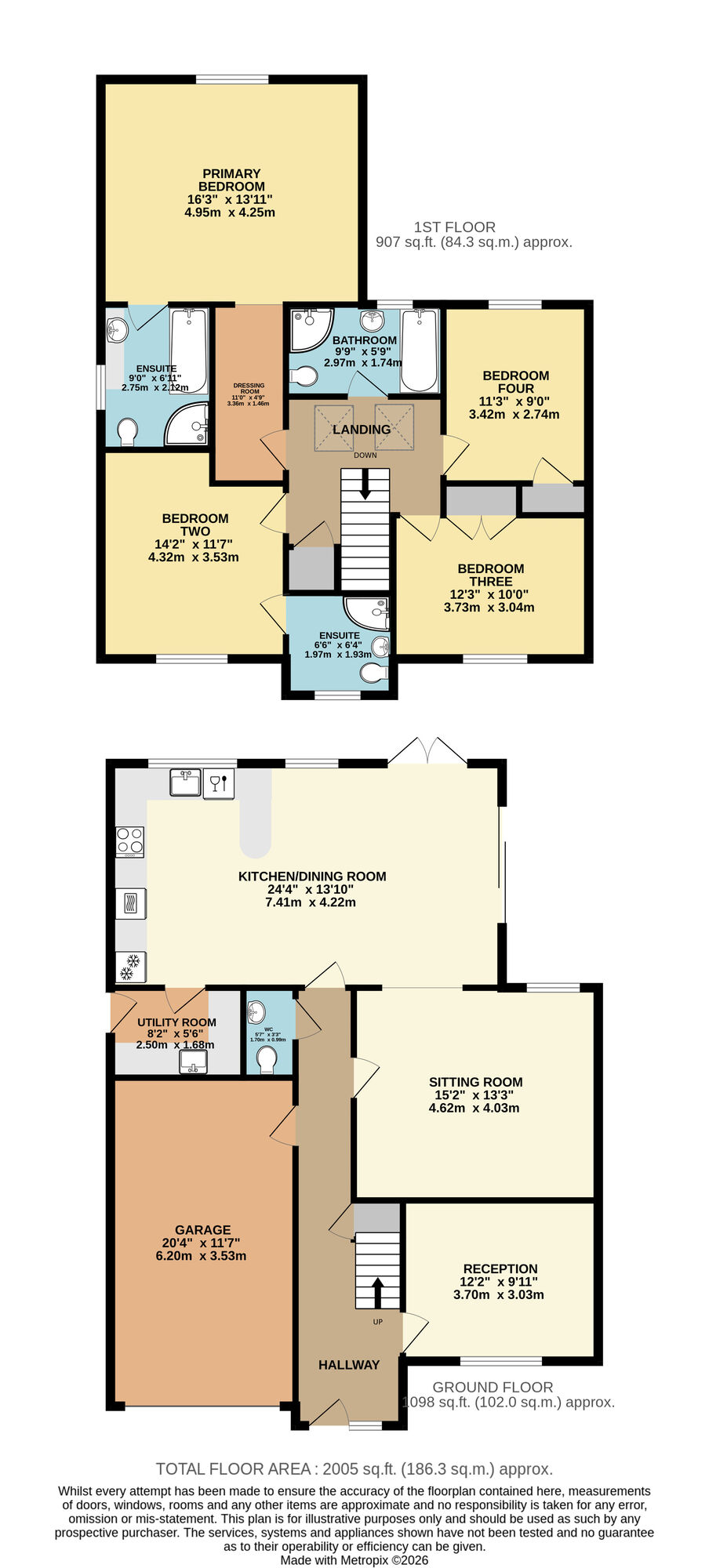 Floorplan of 4 bedroom Detached House for sale, The Street,, Metfield, Norfolk, IP20