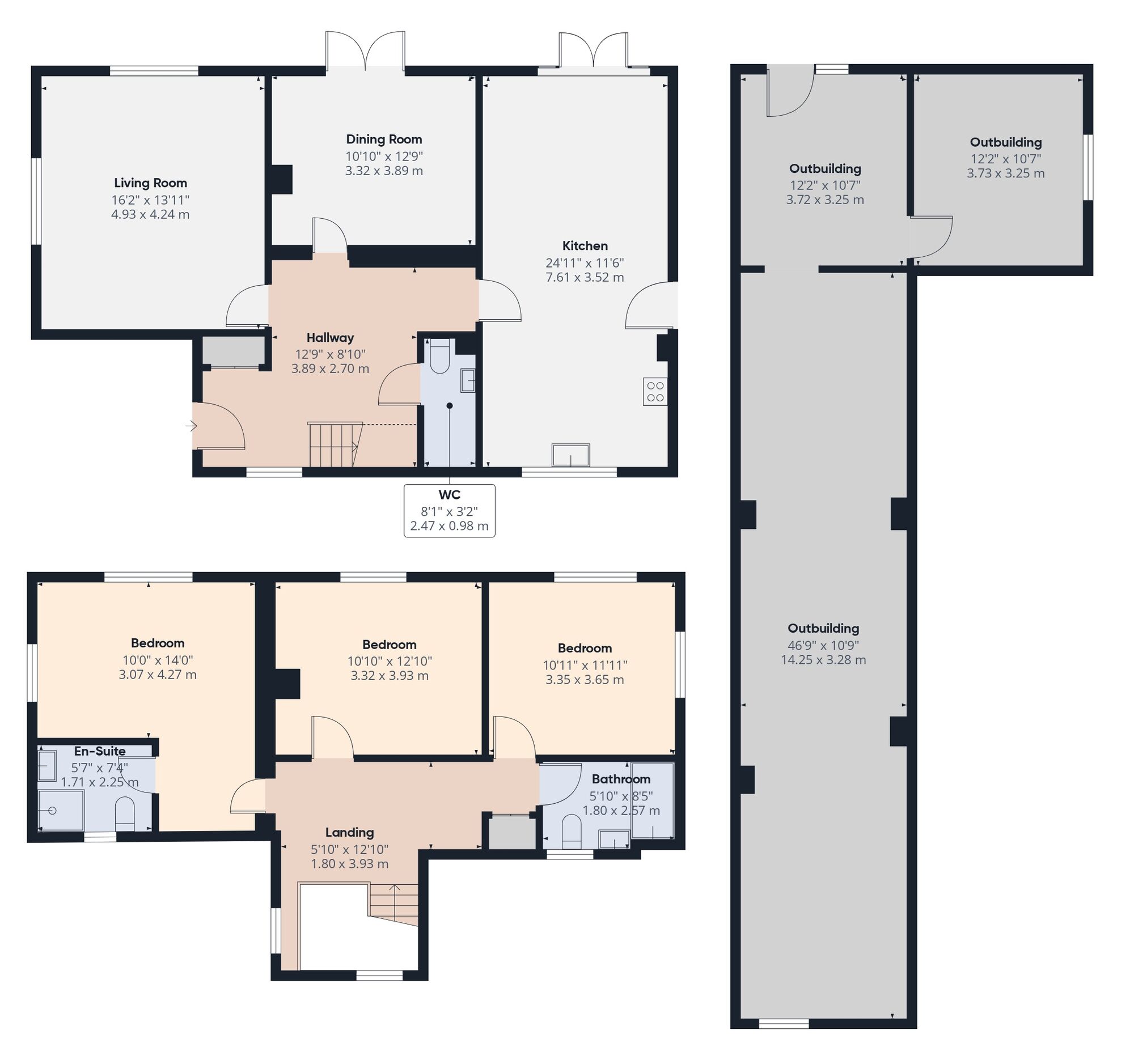 Floorplan of 3 bedroom Detached House for sale, Mill Lane, Weybread, Suffolk, IP21