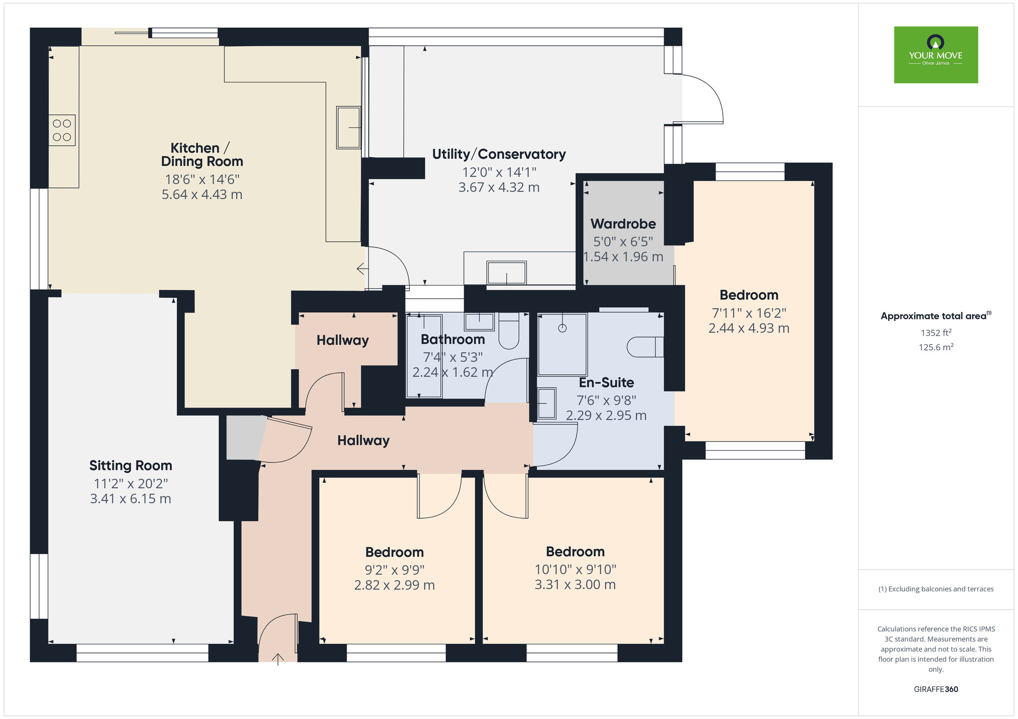 Floorplan of 3 bedroom Detached Bungalow for sale, Lovat Close, Harleston, Norfolk, IP20