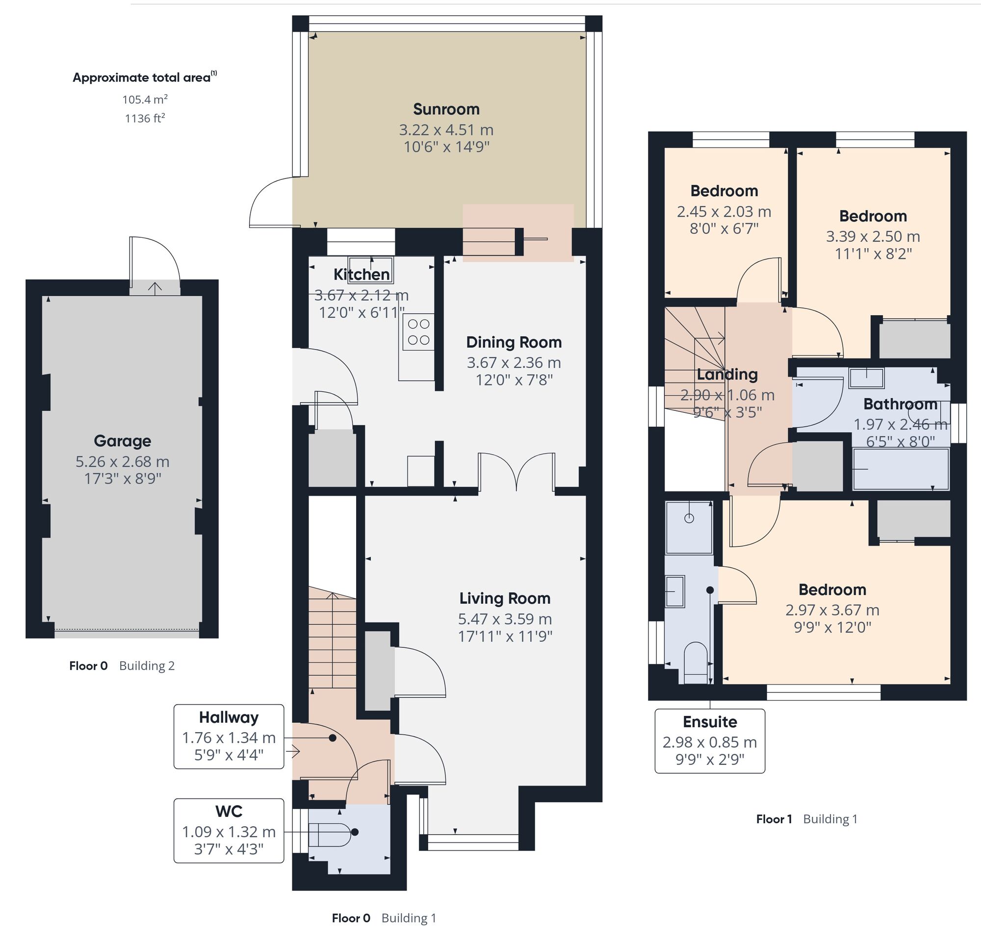 Floorplan of 3 bedroom Detached House for sale, Cranes Meadow, Harleston, Norfolk, IP20