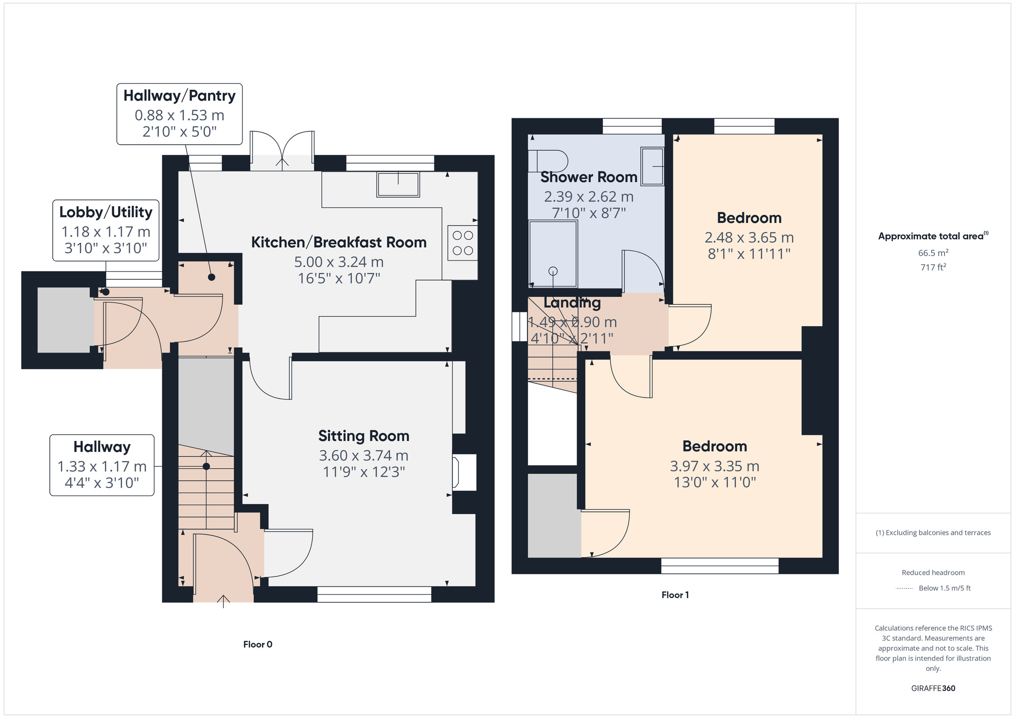 Floorplan of 2 bedroom Semi Detached House for sale, Skinners Lane, Metfield, Suffolk, IP20