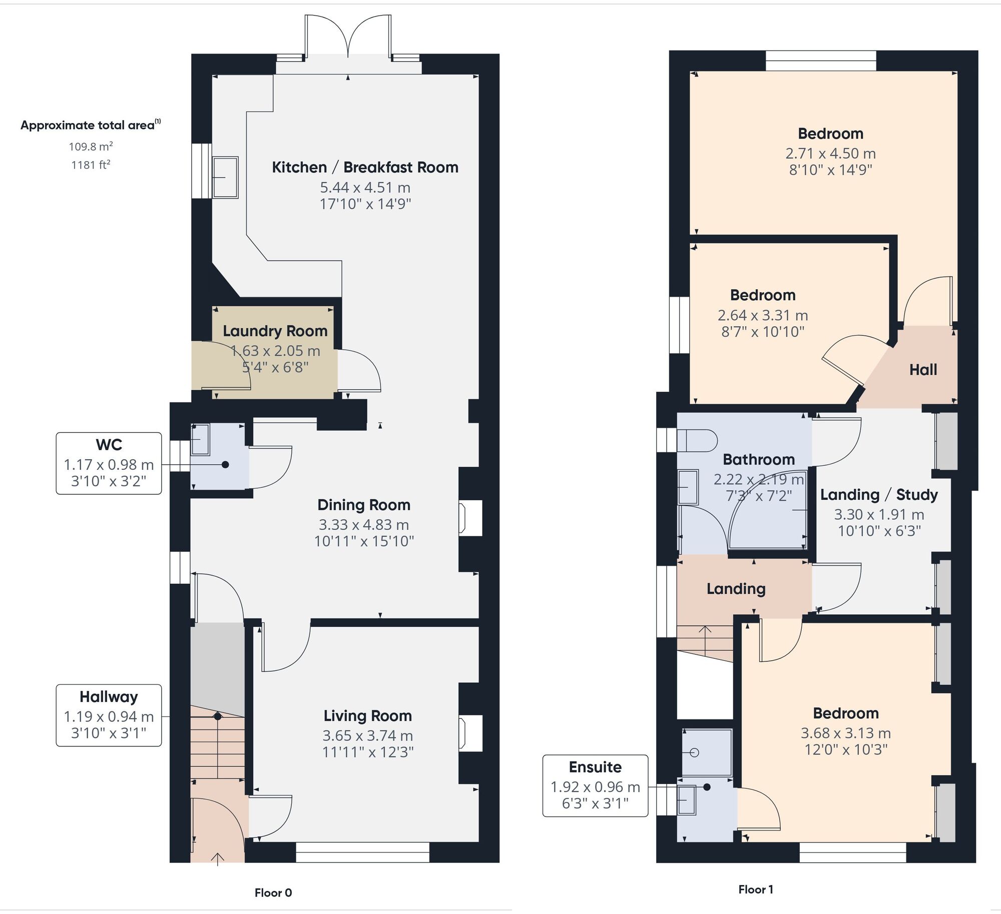Floorplan of 3 bedroom Semi Detached House for sale, London Road, Harleston, Norfolk, IP20