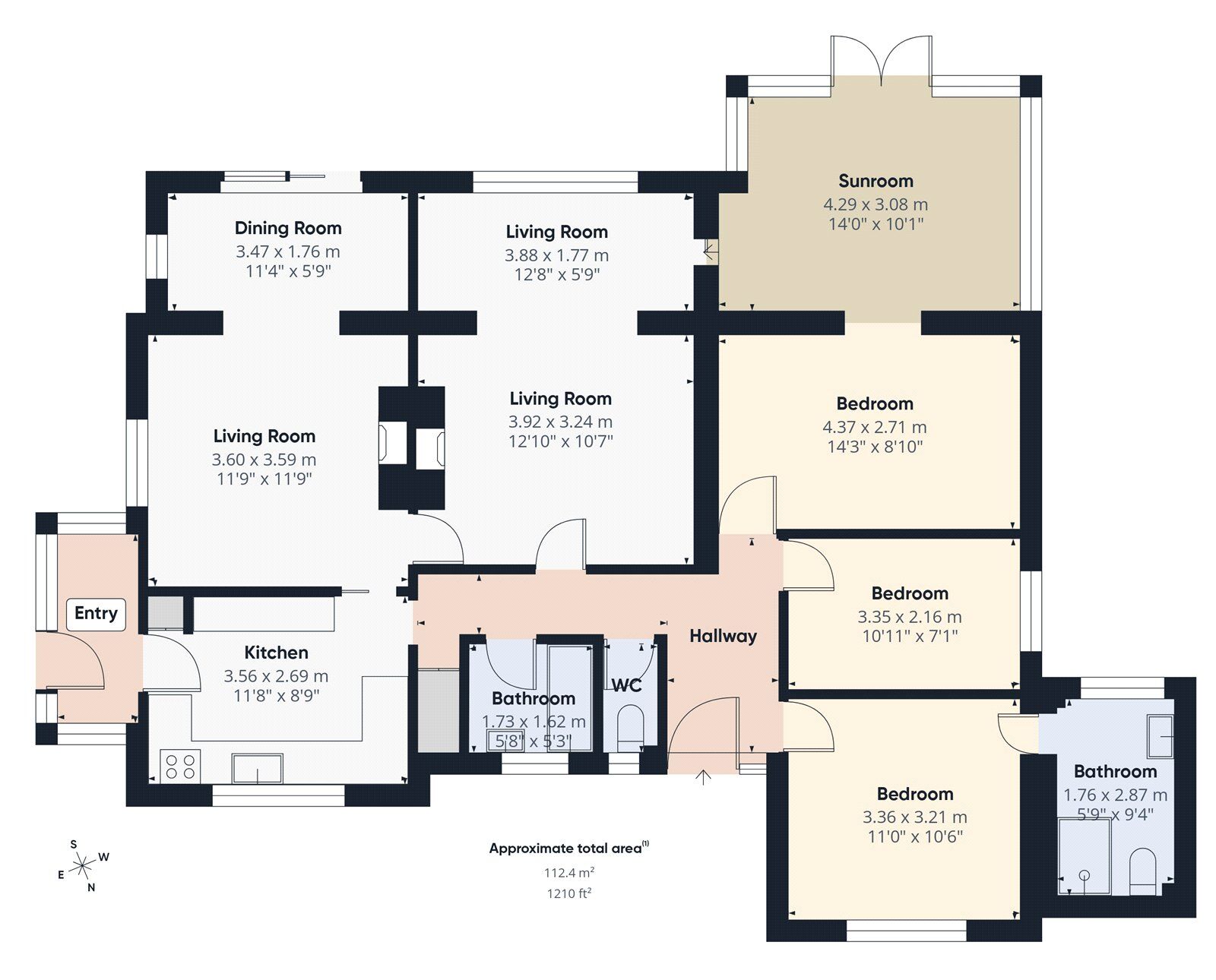 Floorplan of 3 bedroom Detached Bungalow for sale, Skinners Lane, Metfield, Suffolk, IP20