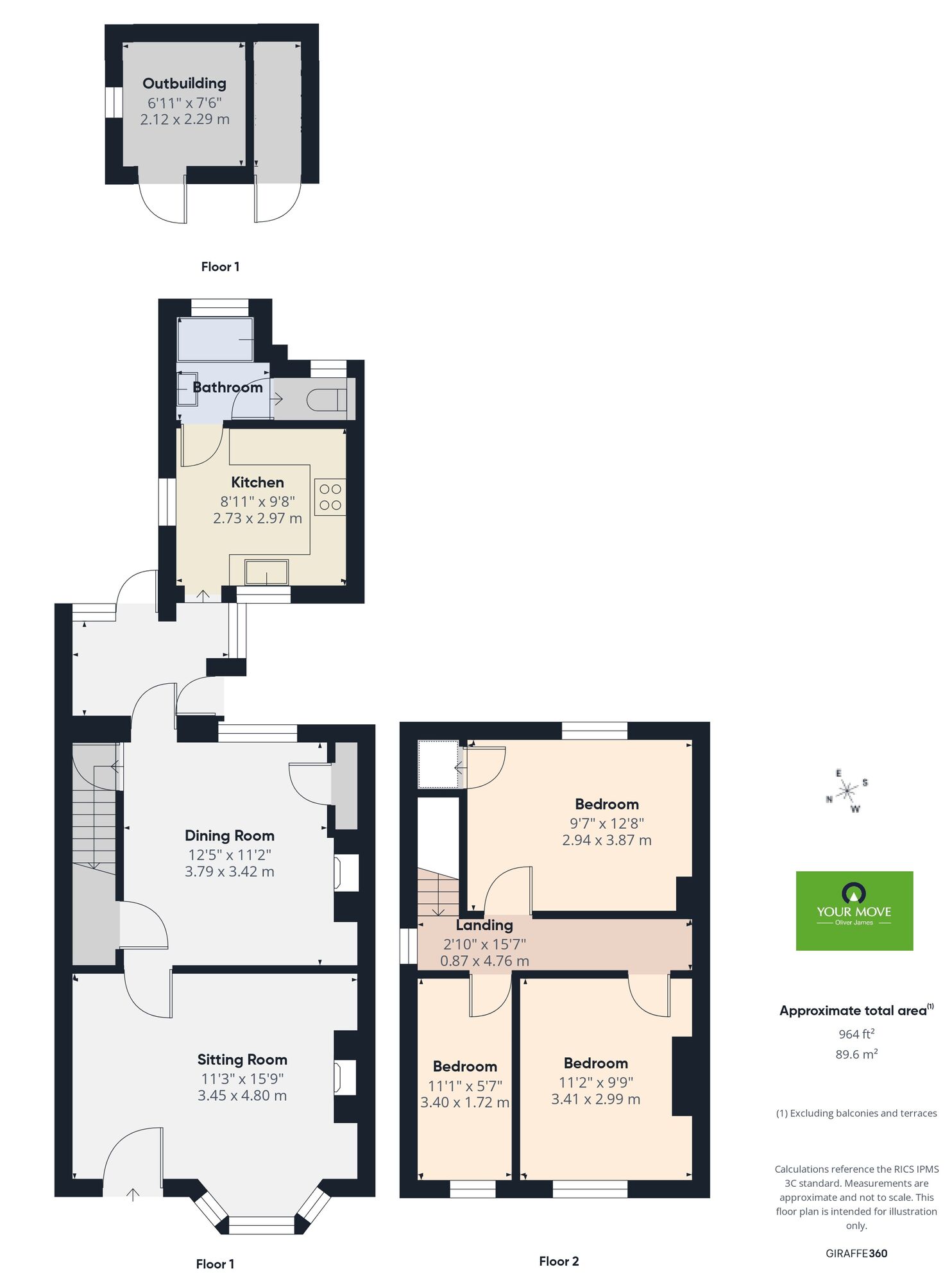 Floorplan of 3 bedroom End Terrace House for sale, London Road, Harleston, Norfolk, IP20