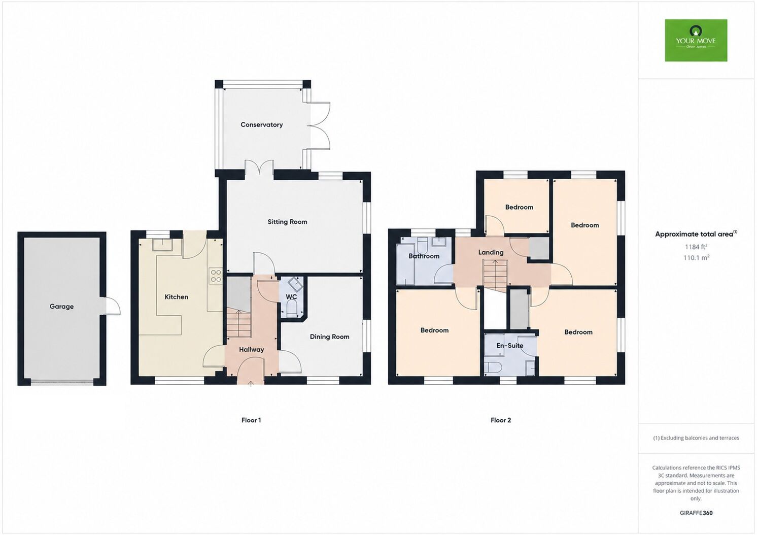 Floorplan of 4 bedroom Link Detached House for sale, London Road, Harleston, Norfolk, IP20