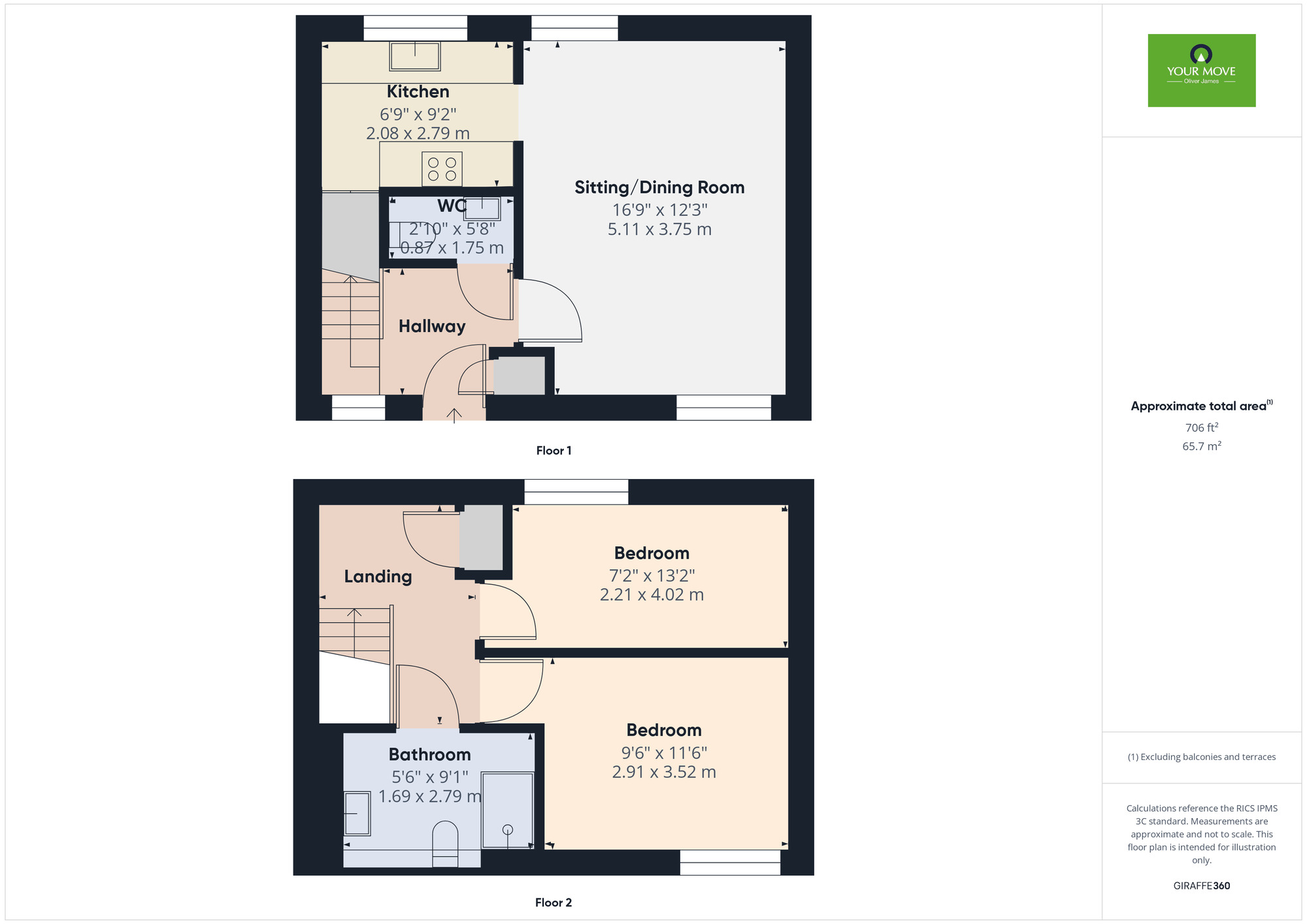 Floorplan of 2 bedroom Mid Terrace House for sale, Malthouse Court, Harleston, Norfolk, IP20