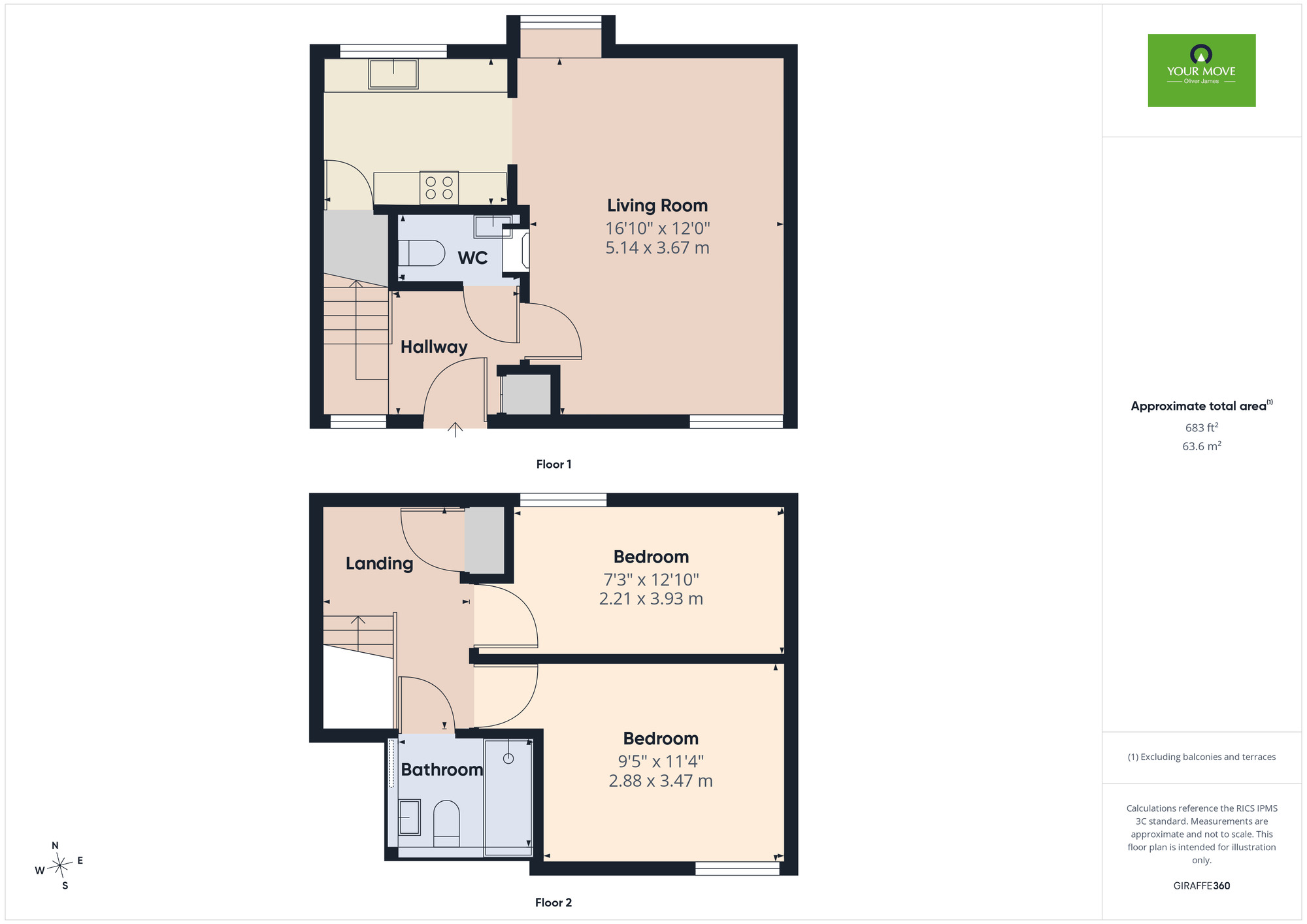 Floorplan of 2 bedroom Mid Terrace House for sale, Malthouse Court, Harleston, Norfolk, IP20
