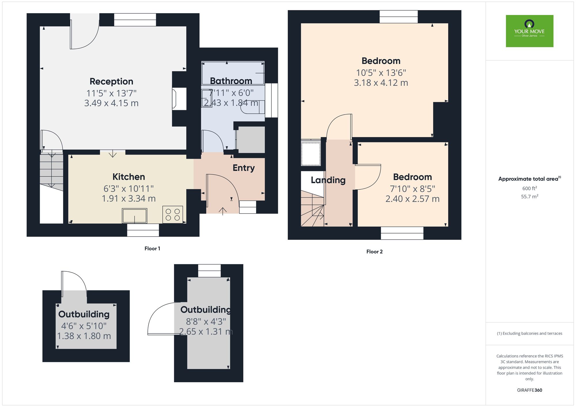 Floorplan of 2 bedroom Semi Detached House for sale, Gills Close, Harleston, Norfolk, IP20