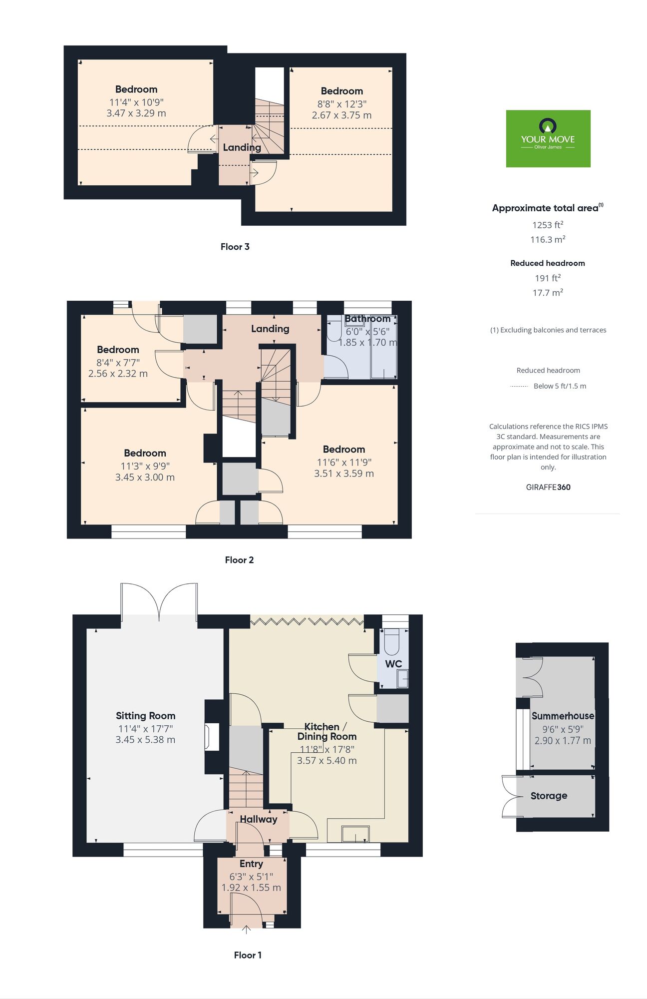 Floorplan of 4 bedroom Semi Detached House for sale, Martin Road, Harleston, Norfolk, IP20
