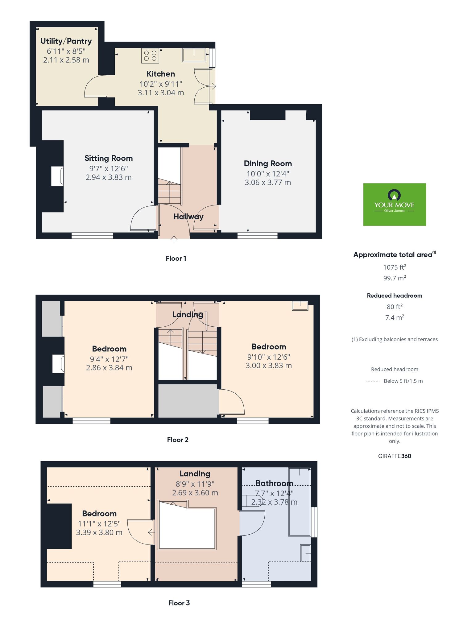 Floorplan of 3 bedroom Link Detached House for sale, Church Street, Harleston, Norfolk, IP20