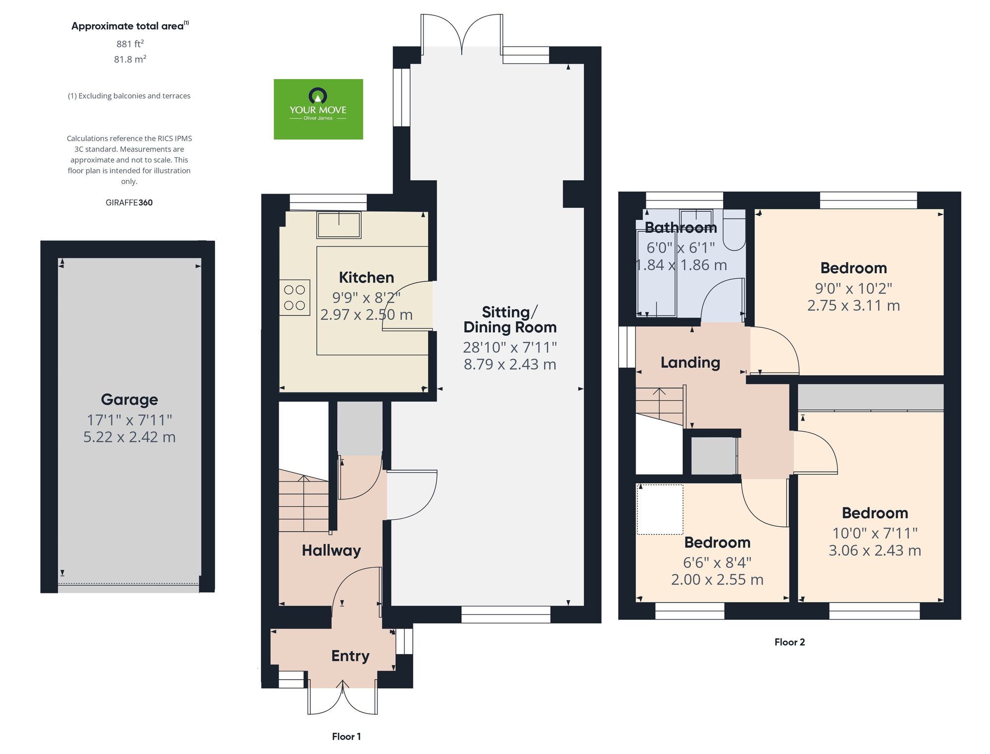 Floorplan of 3 bedroom End Terrace House for sale, Maltings Drive, Harleston, Norfolk, IP20
