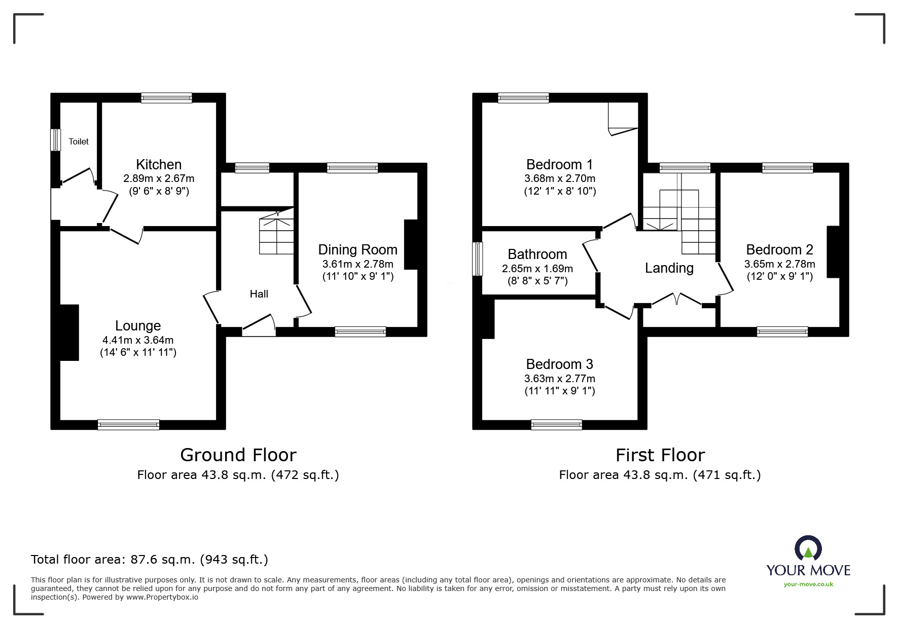 Floorplan of 3 bedroom Semi Detached House for sale, Darwin Avenue, Ilkeston, DE7