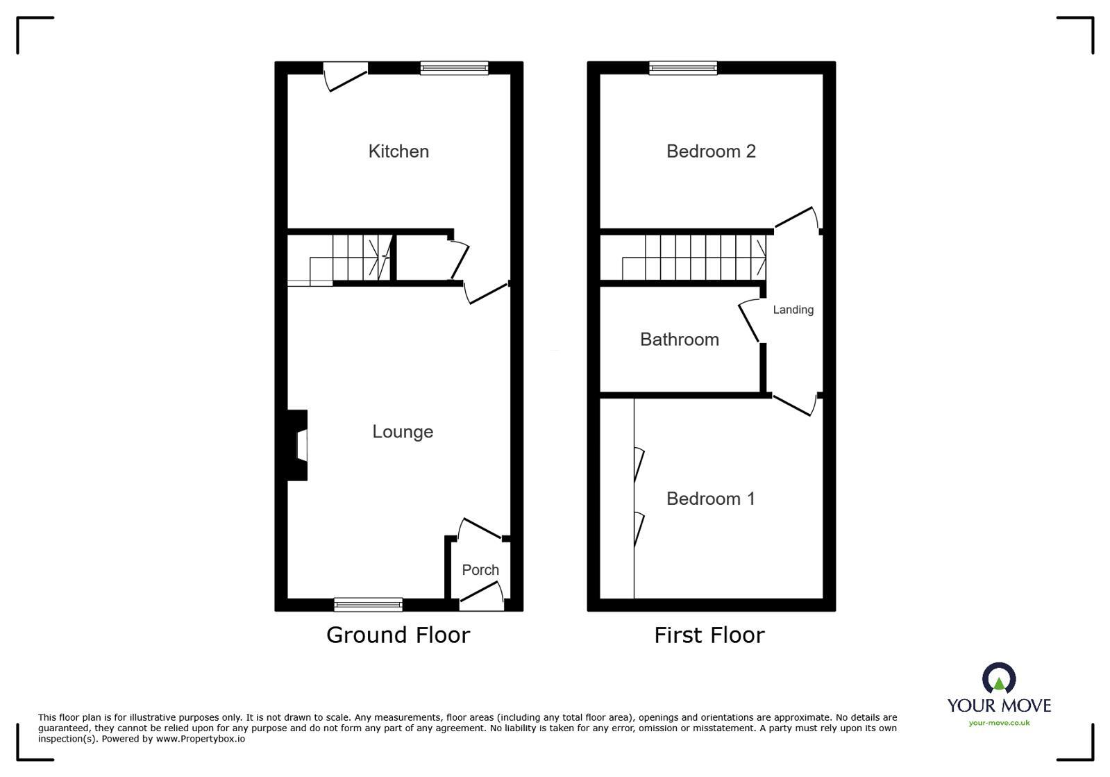 Floorplan of 2 bedroom Mid Terrace House for sale, Barlow Drive North, Awsworth, Nottingham, NG16