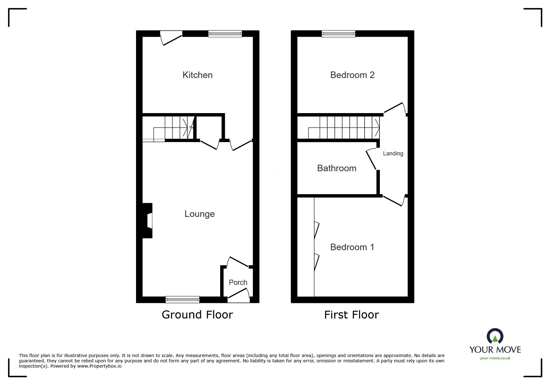 Floorplan of 2 bedroom Mid Terrace House for sale, Barlow Drive North, Awsworth, Nottingham, NG16