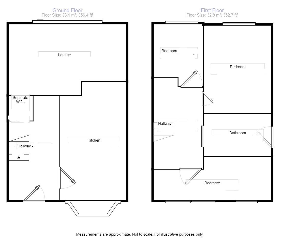 Floorplan of 3 bedroom Semi Detached House for sale, Gregory Street, Ilkeston, Derbyshire, DE7