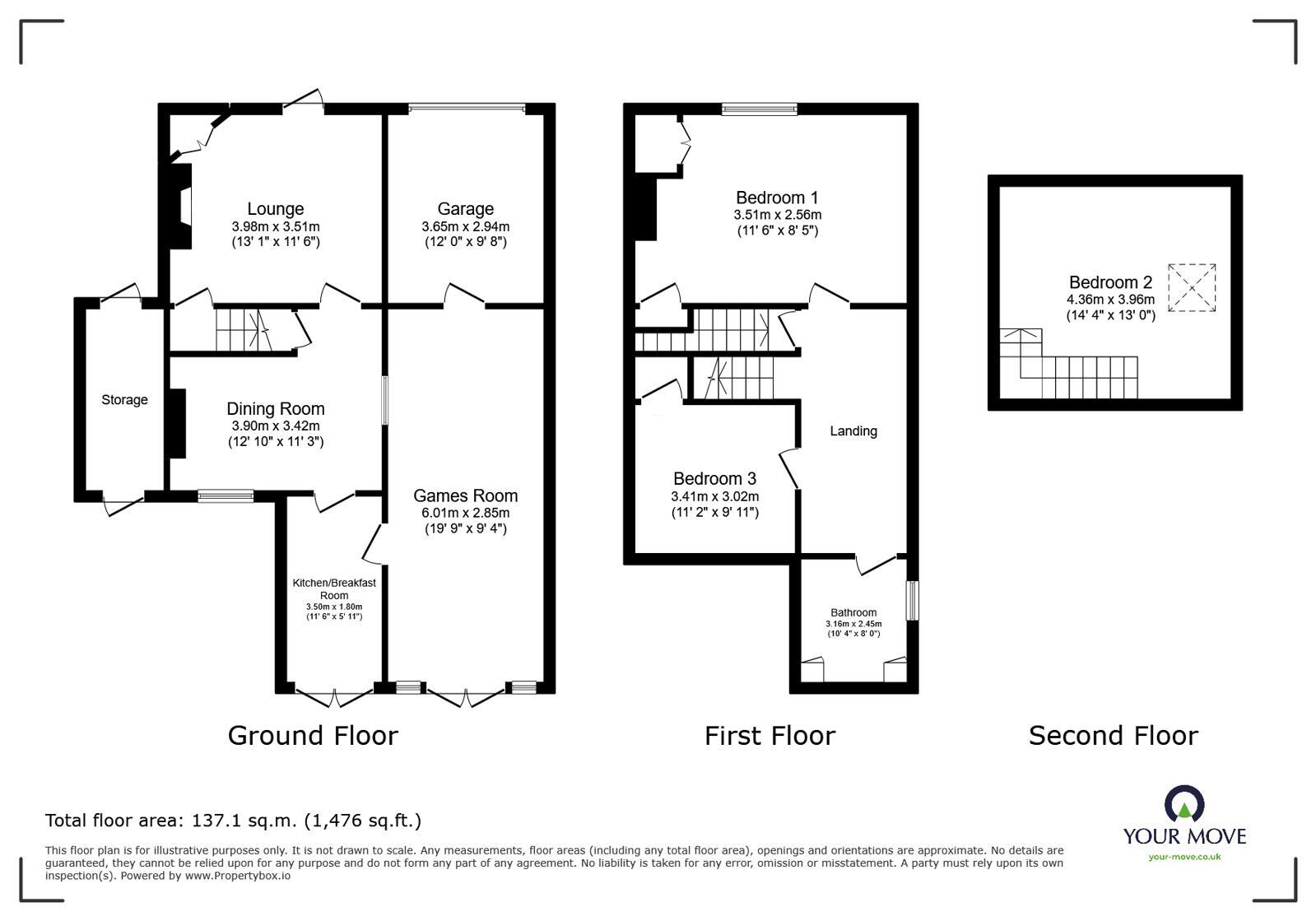 Floorplan of 3 bedroom Semi Detached House for sale, May Street, Derbyshire, DE7