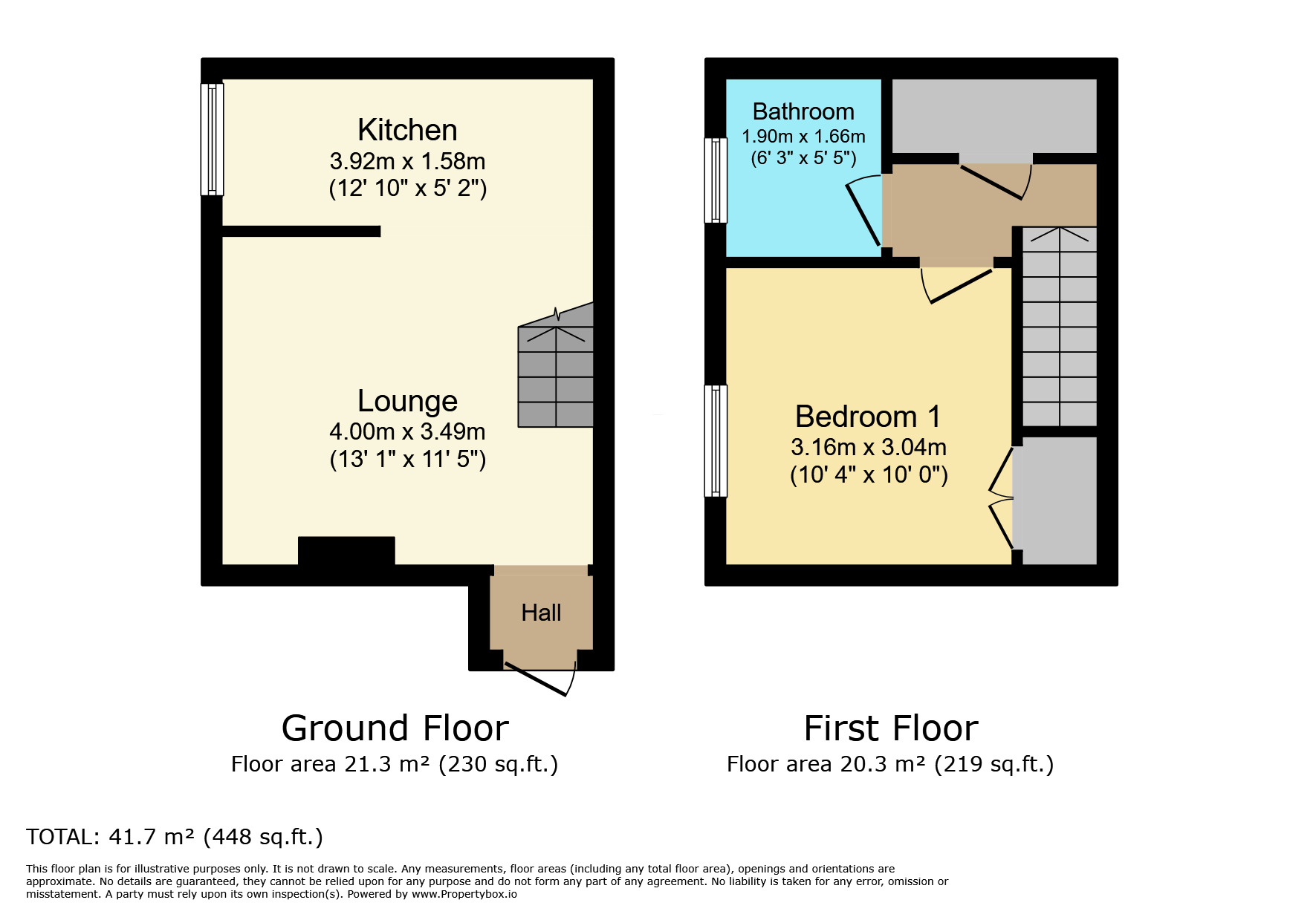 Floorplan of 1 bedroom Semi Detached House for sale, Highgate Drive, Ilkeston, Derbyshire, DE7