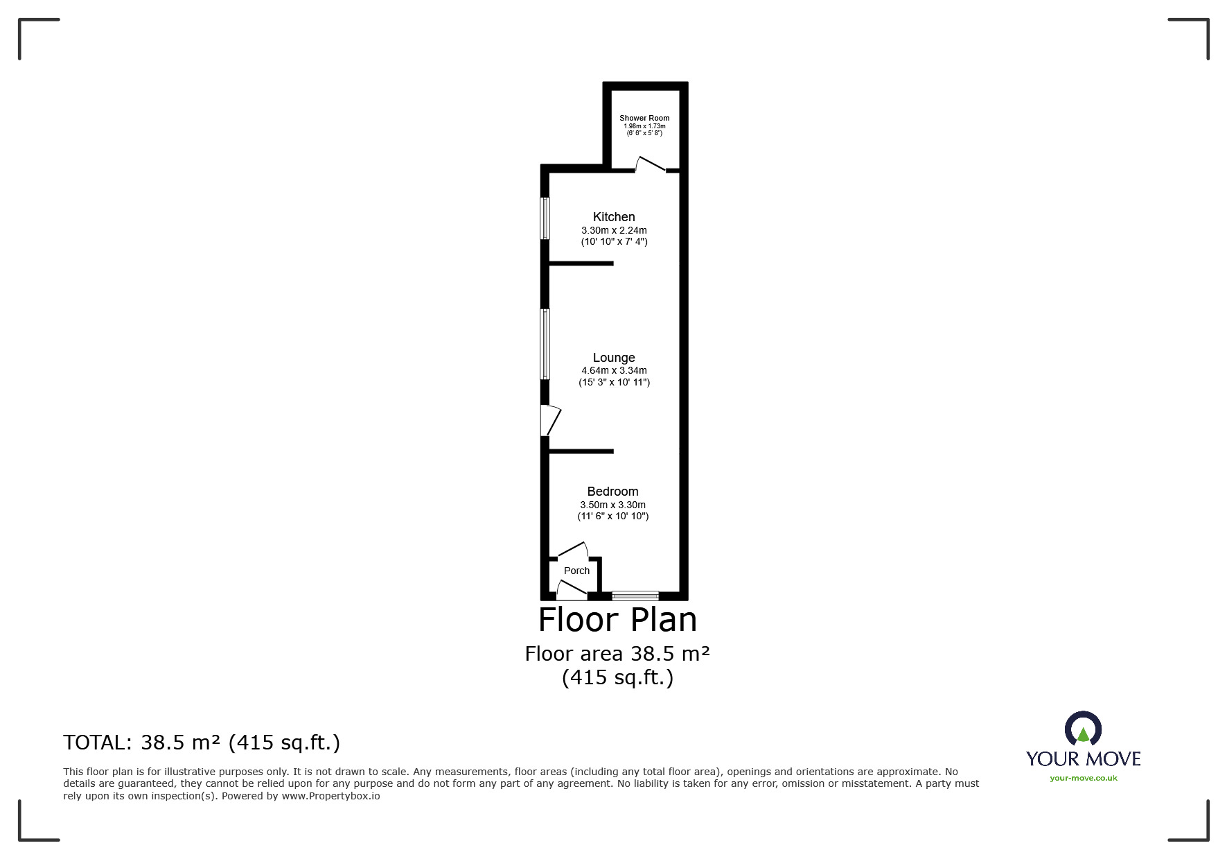Floorplan of 1 bedroom  Flat for sale, Nottingham Road, Ilkeston, Derbyshire, DE7