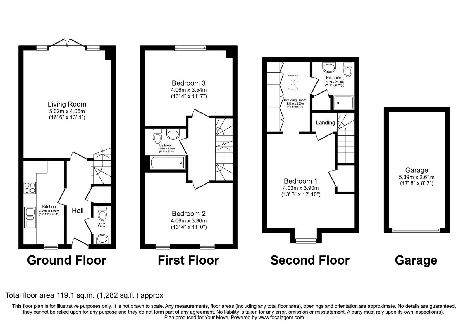 Floorplan of 3 bedroom End Terrace House for sale, Charnos Street, Ilkeston, Derbyshire, DE7