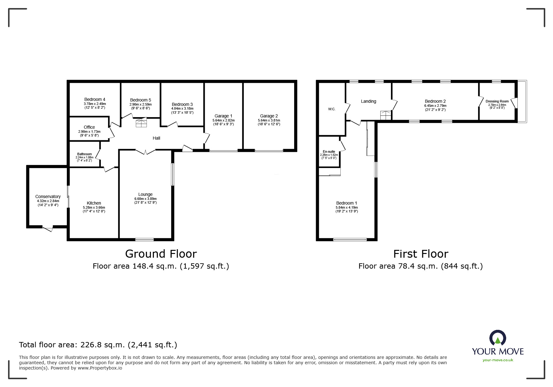 Floorplan of 5 bedroom Detached House to rent, Aldercar Lane, Langley Mill, Derbyshire, NG16