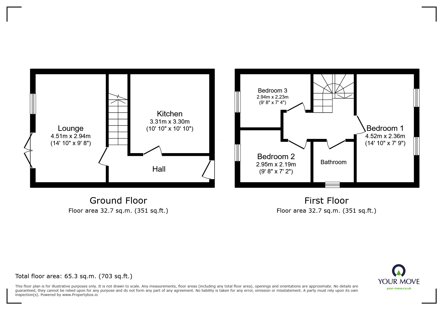Floorplan of 3 bedroom Detached House for sale, Mount Pleasant, Ilkeston, Derbyshire, DE7