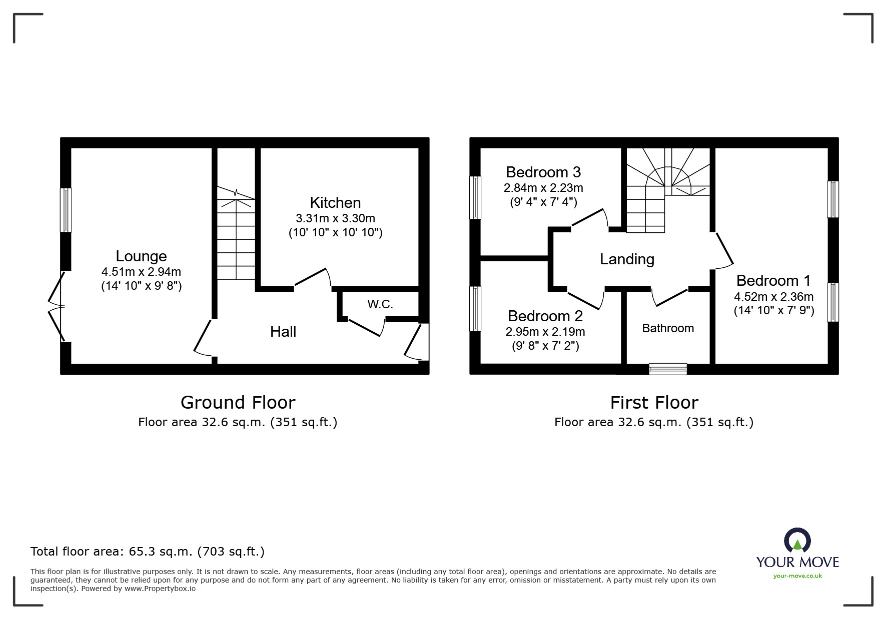 Floorplan of 3 bedroom Detached House for sale, Mount Pleasant, Ilkeston, Derbyshire, DE7