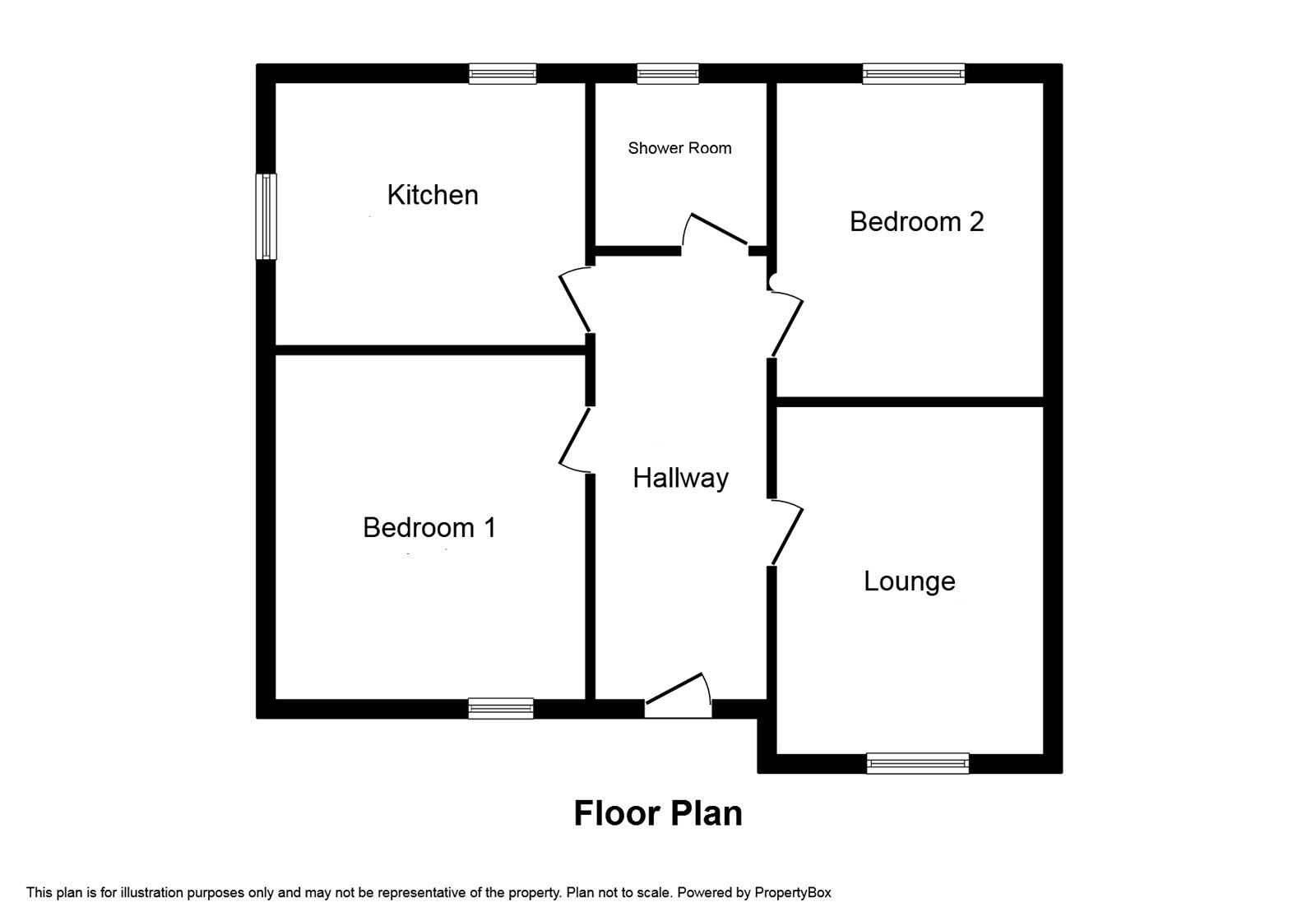 Floorplan of 2 bedroom Detached Bungalow for sale, Springfield Gardens, Ilkeston, Derbyshire, DE7