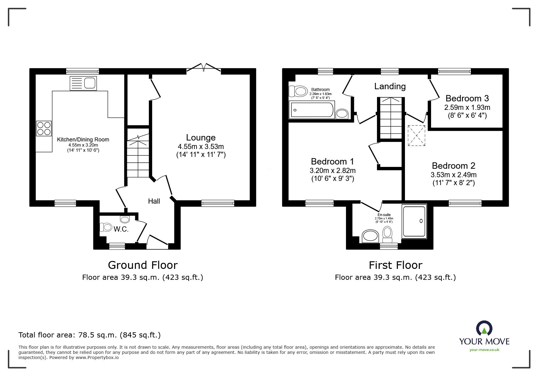 Floorplan of 3 bedroom Detached House for sale, Codling Close, Bramcote, Nottingham, NG9