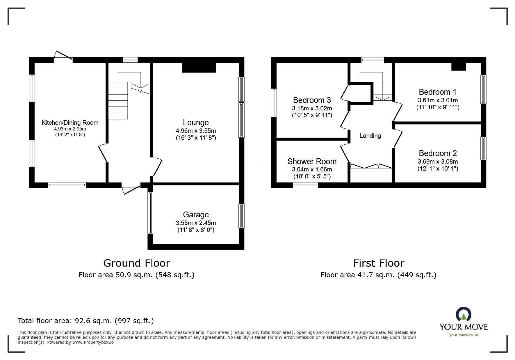 Floorplan of 3 bedroom Detached House for sale, Lyle Close, Kimberley, Nottinghamshire, NG16