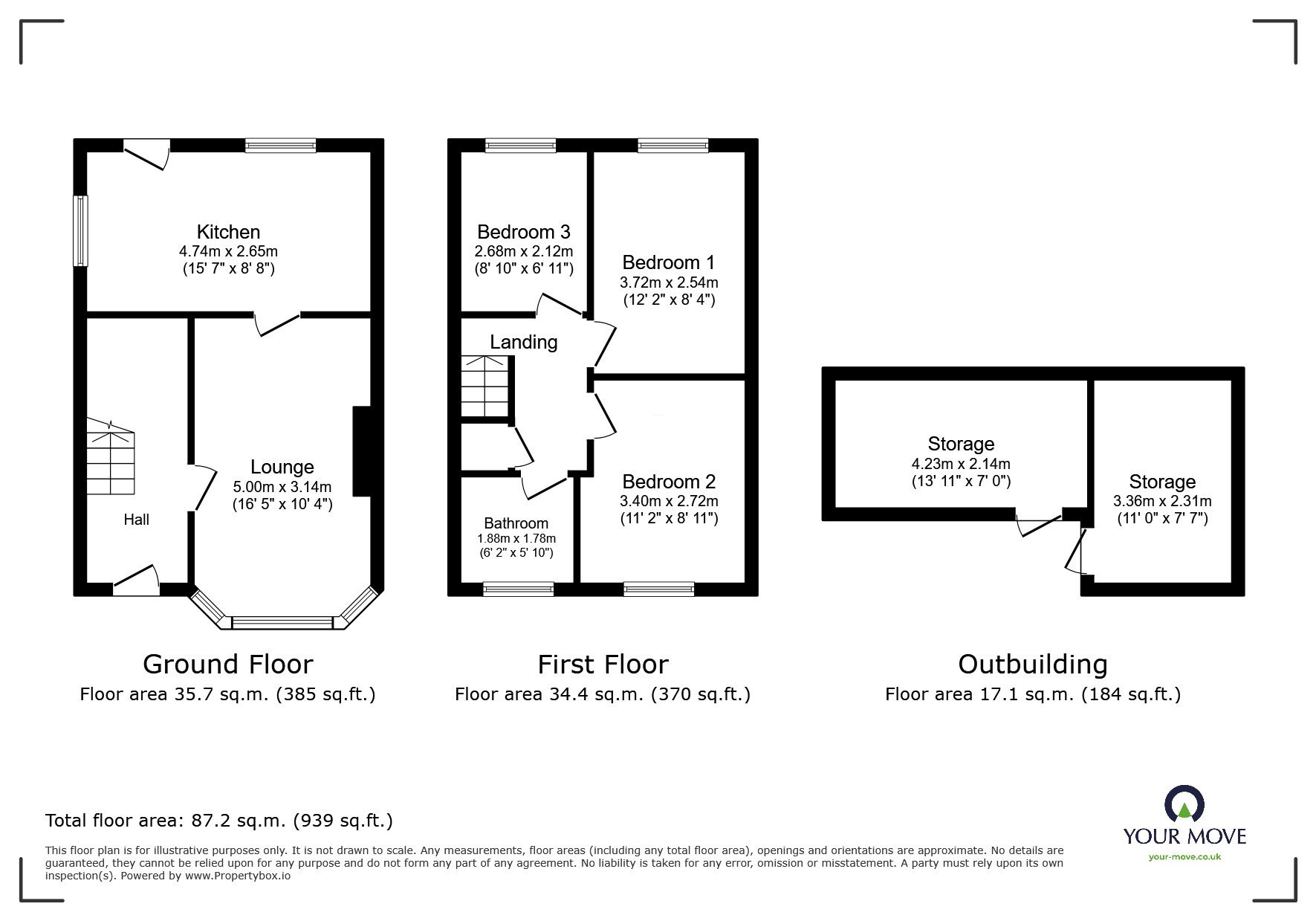Floorplan of 3 bedroom End Terrace House for sale, Boweswell Road, Ilkeston, Derbyshire, DE7