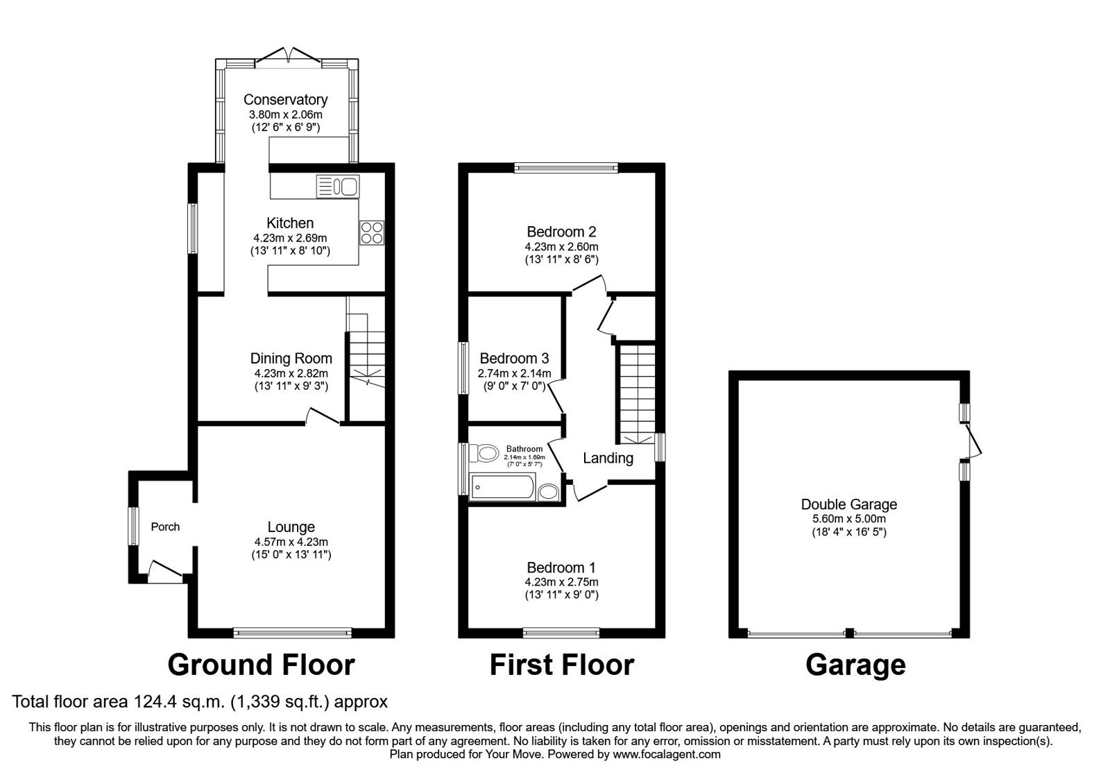 Floorplan of 3 bedroom Detached House for sale, Manning View, Ilkeston, Derbyshire, DE7