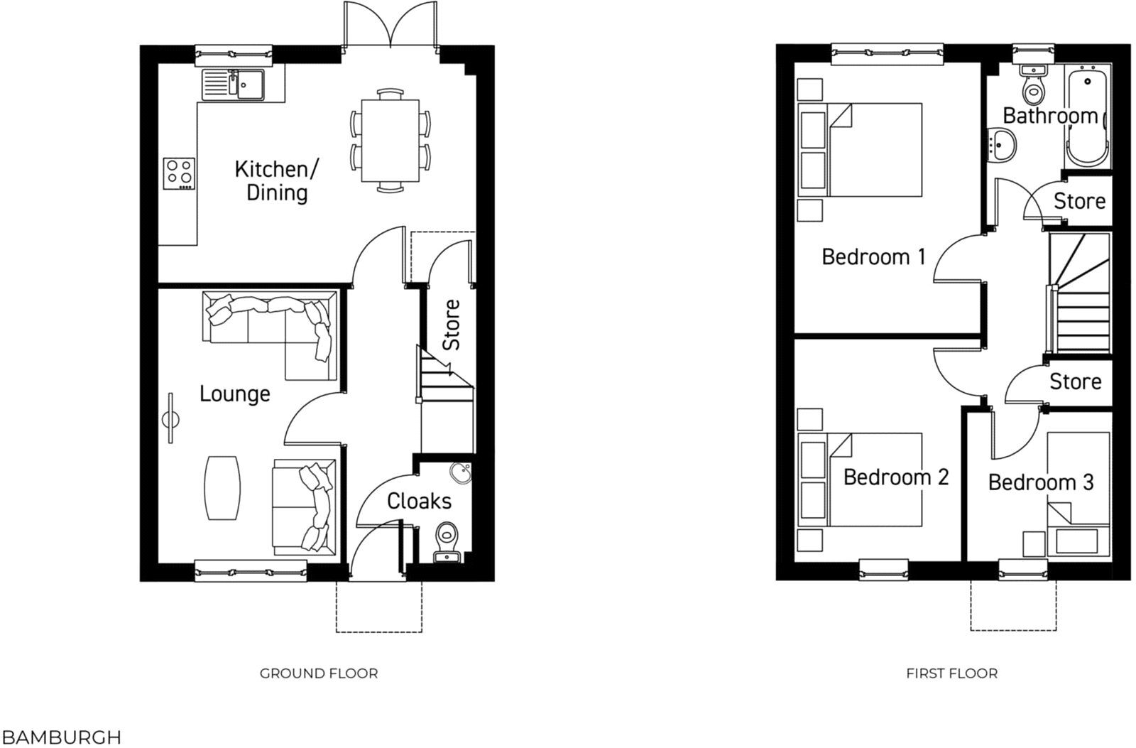 Floorplan of 3 bedroom Semi Detached House for sale, Miller Drive, Shipley, Derbyshire, DE75