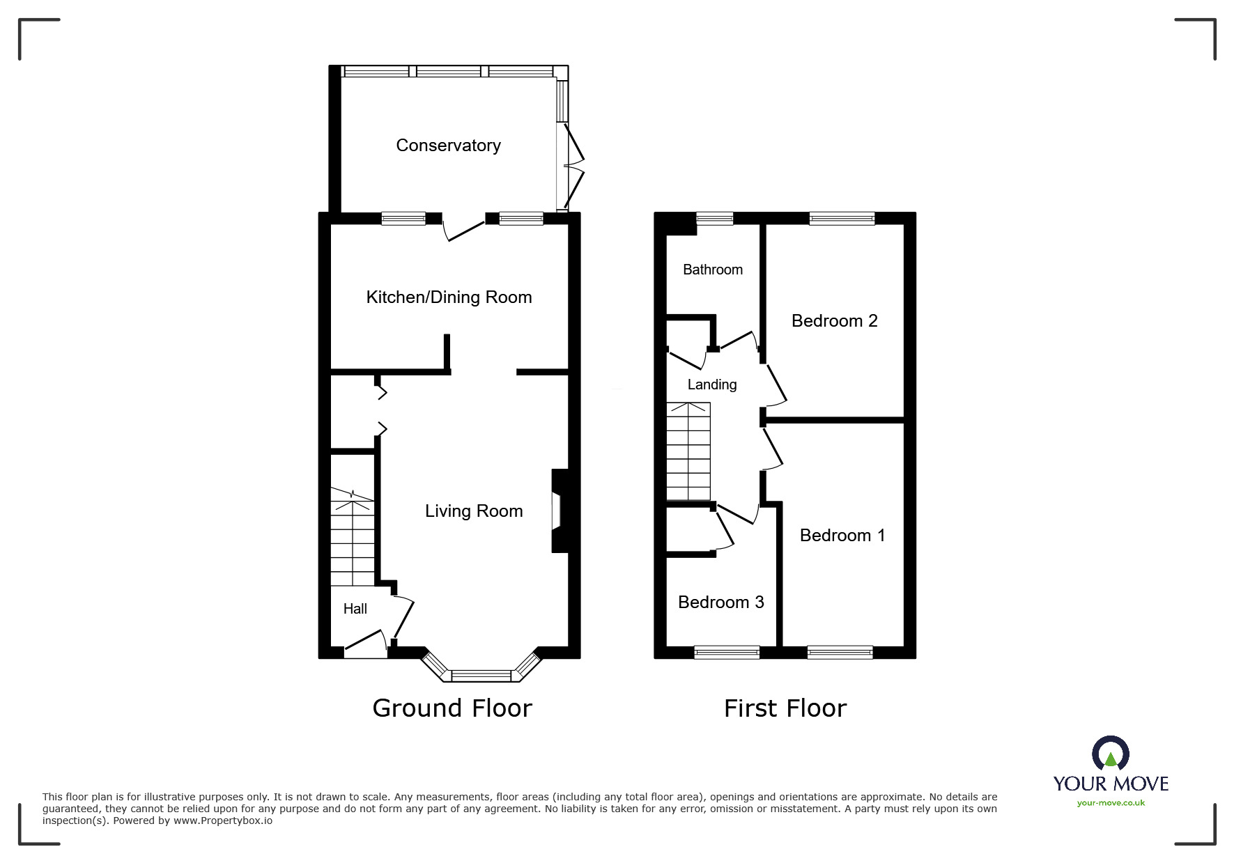 Floorplan of 3 bedroom End Terrace House for sale, Nelson Street, Ilkeston, Derbyshire, DE7