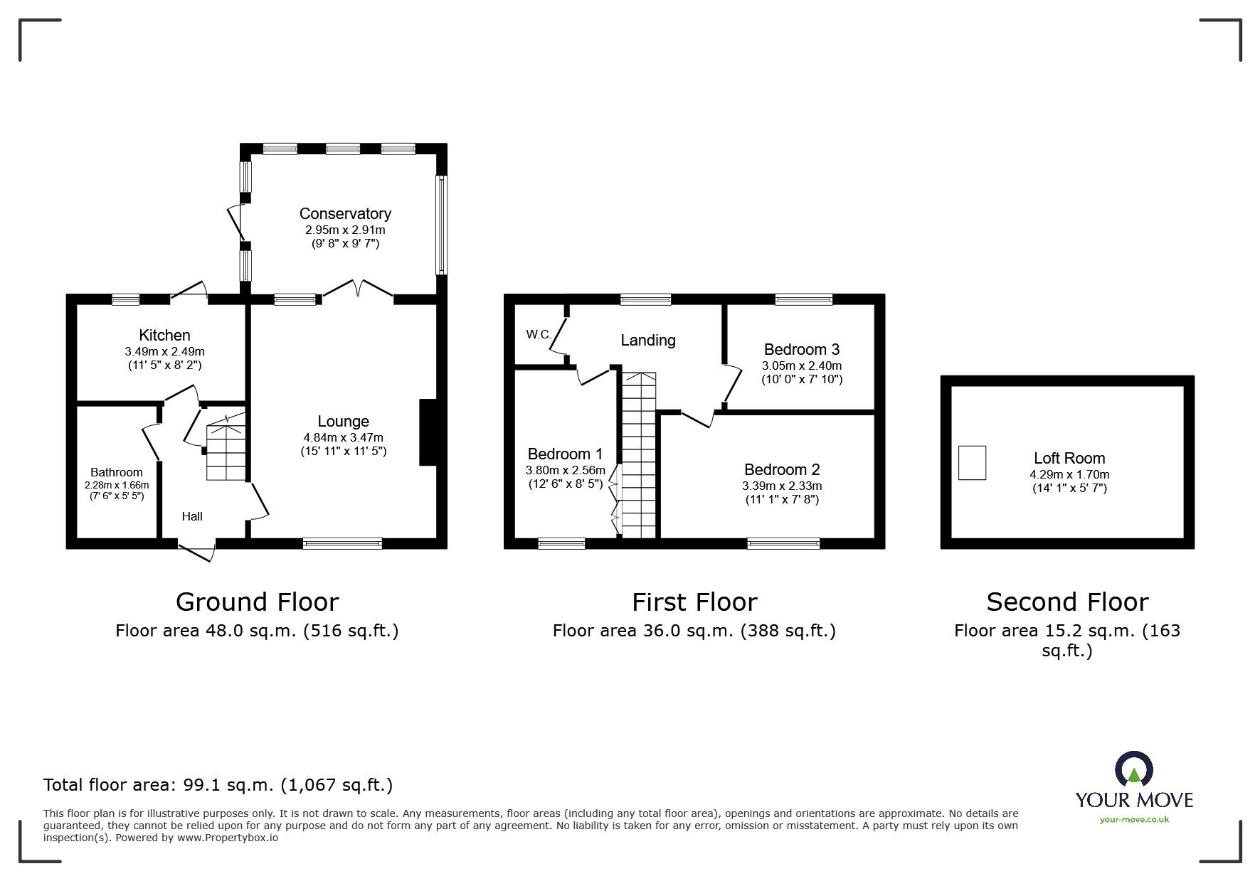 Floorplan of 3 bedroom Semi Detached House for sale, Greenwood Avenue, Ilkeston, Derbyshire, DE7