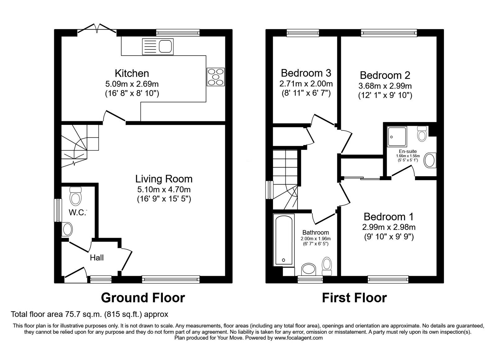 Floorplan of 3 bedroom Semi Detached House for sale, Chapel Gate Lane, Langley Mill, Derbyshire, NG16