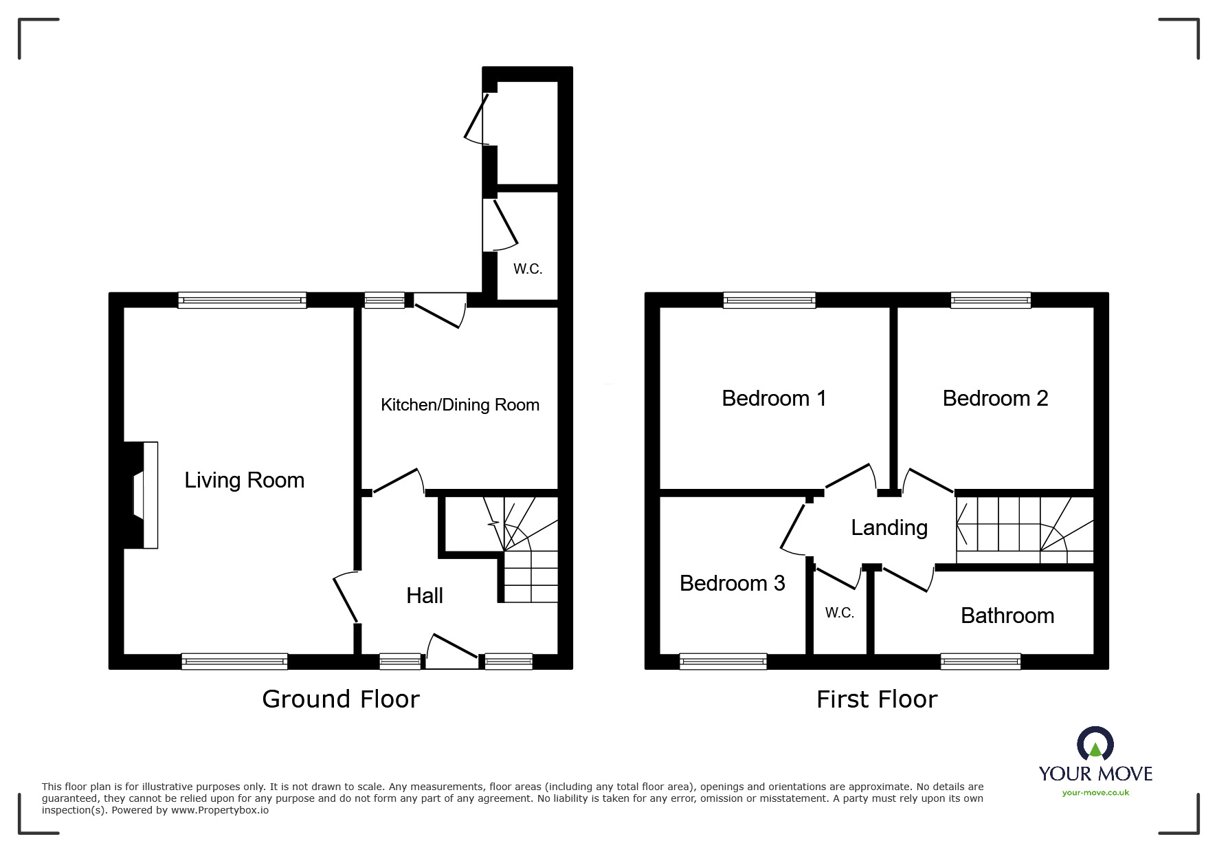 Floorplan of 3 bedroom Semi Detached House for sale, South Street, Eastwood, Nottinghamshire, NG16