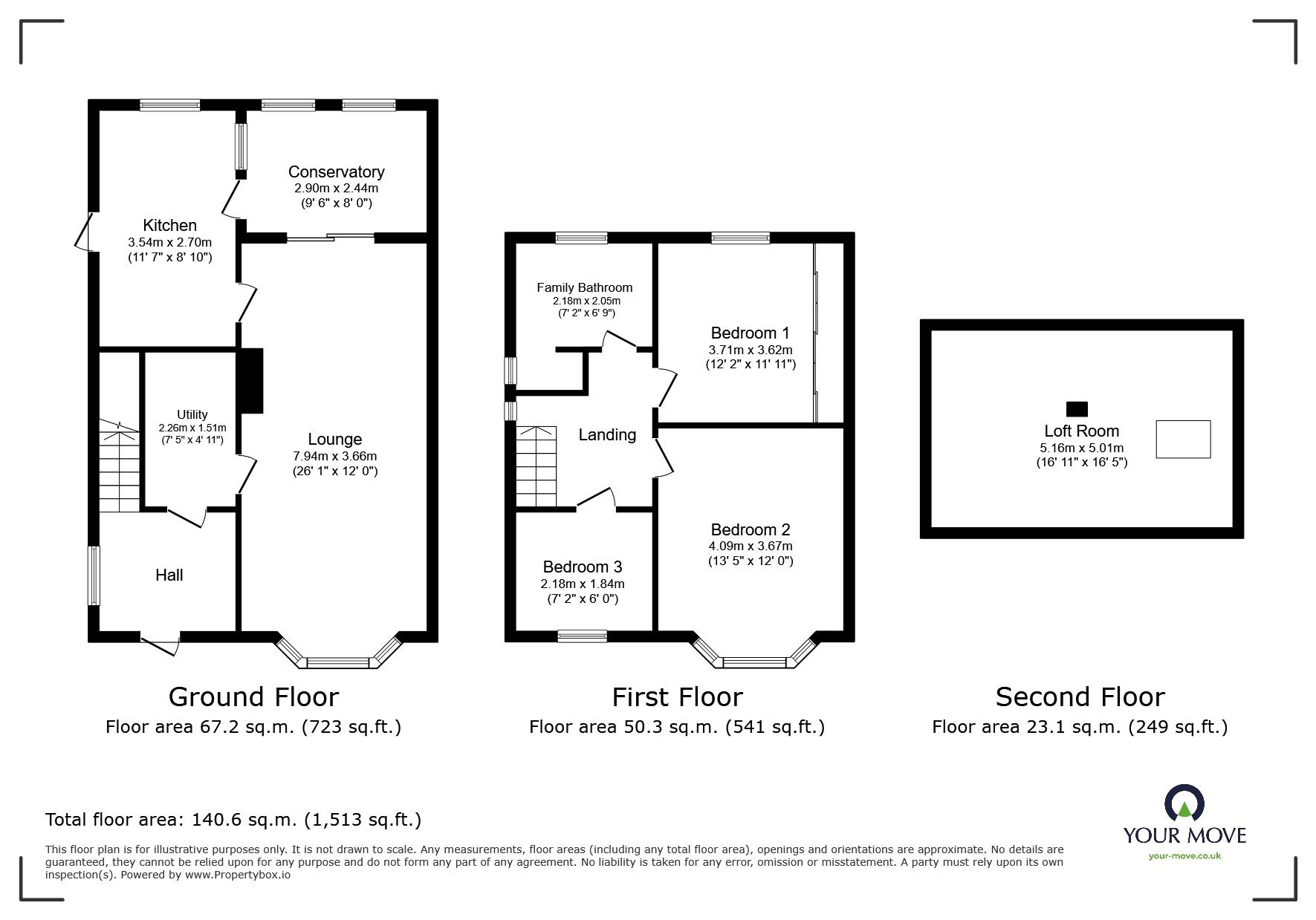 Floorplan of 3 bedroom Detached House for sale, Gresley Road, Ilkeston, Derbyshire, DE7