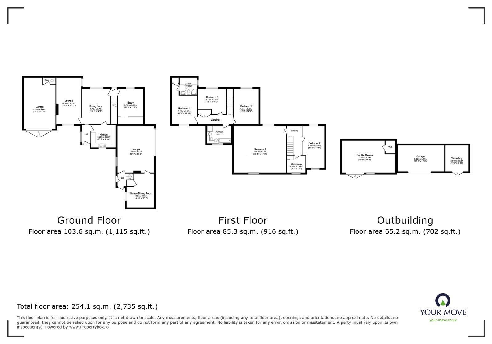 Floorplan of 5 bedroom Detached House for sale, Prince Street, Ilkeston, Derbyshire, DE7