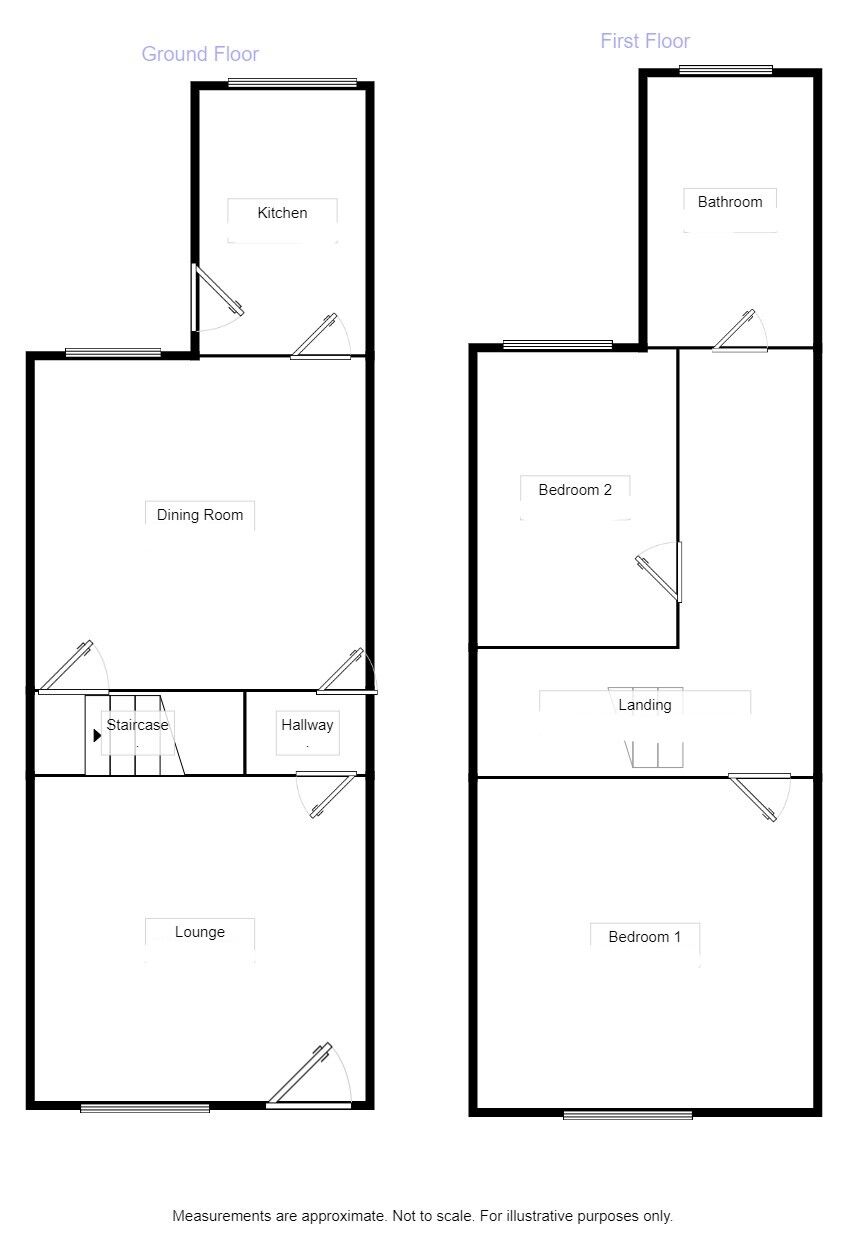 Floorplan of 2 bedroom Mid Terrace House for sale, Westwick Street, Ilkeston, Derbyshire, DE7