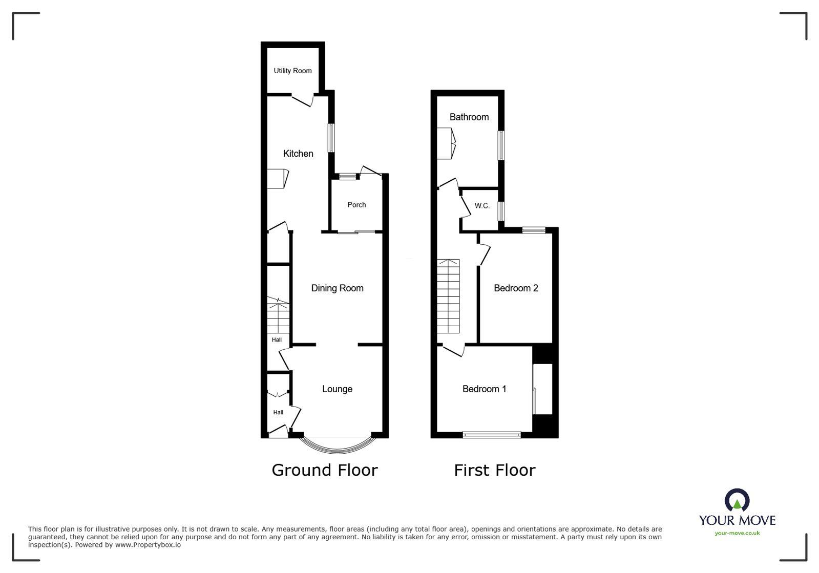 Floorplan of 2 bedroom Mid Terrace House for sale, Pelham Street, Ilkeston, Derbyshire, DE7