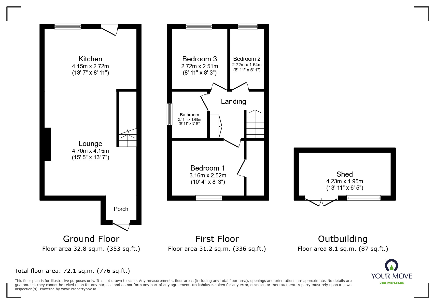 Floorplan of 2 bedroom End Terrace House for sale, Alvenor Street, Ilkeston, Derbyshire, DE7