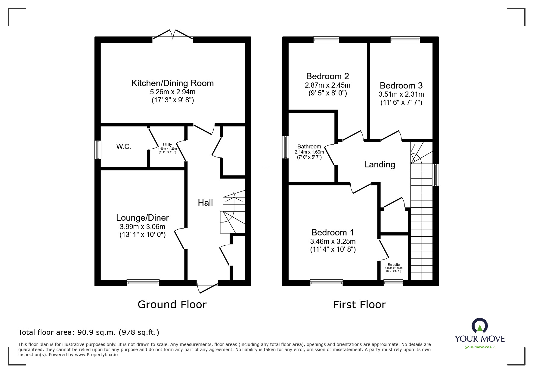 Floorplan of 3 bedroom Detached House for sale, Herbert Street, Eastwood, Derbyshire, NG16