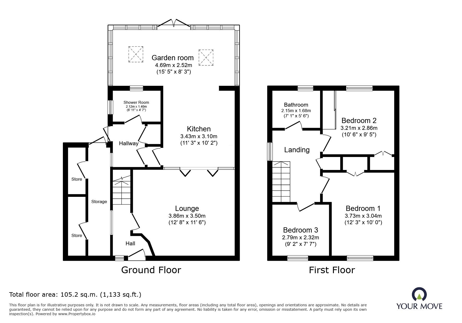 Floorplan of 3 bedroom Semi Detached House for sale, Beauvale Drive, Ilkeston, Derbyshire, DE7